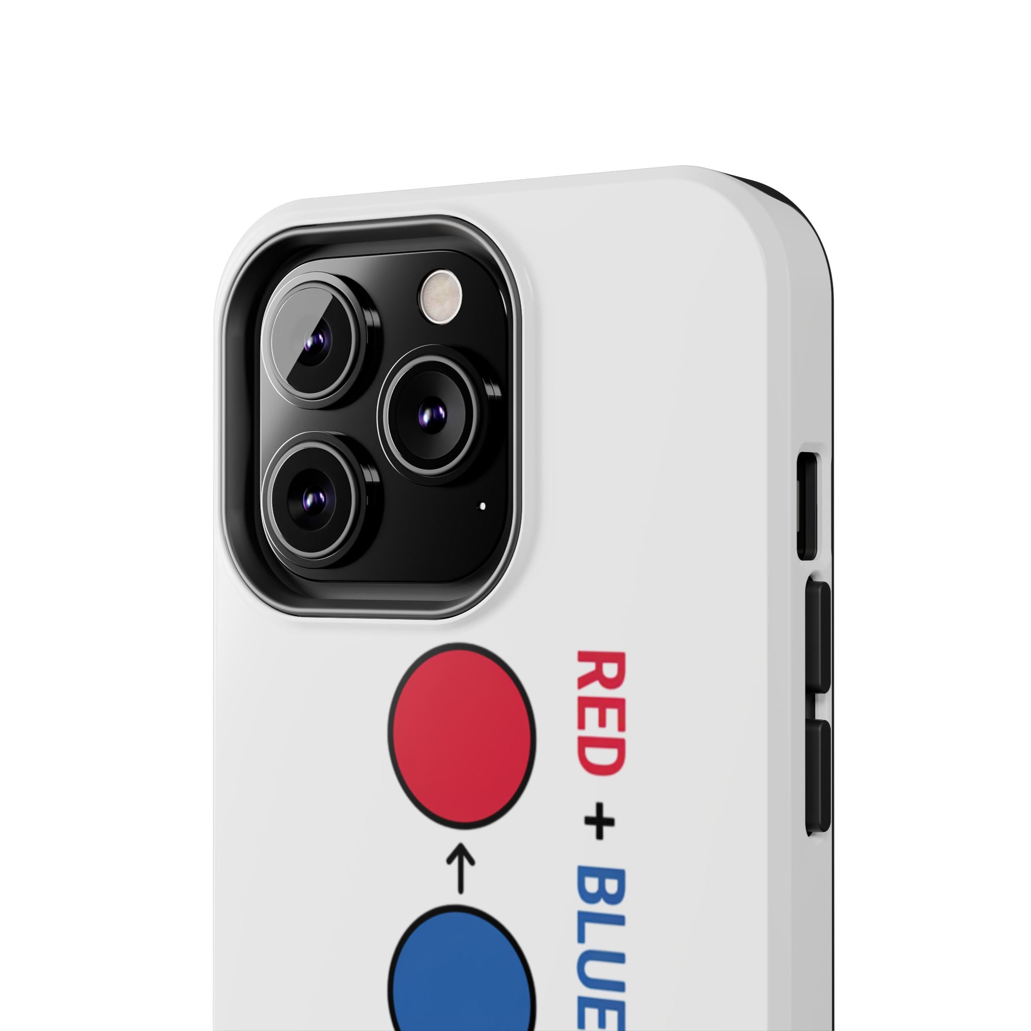 Tough Phone Case — “Red + Blue = Purple” Color Mixing Graphic