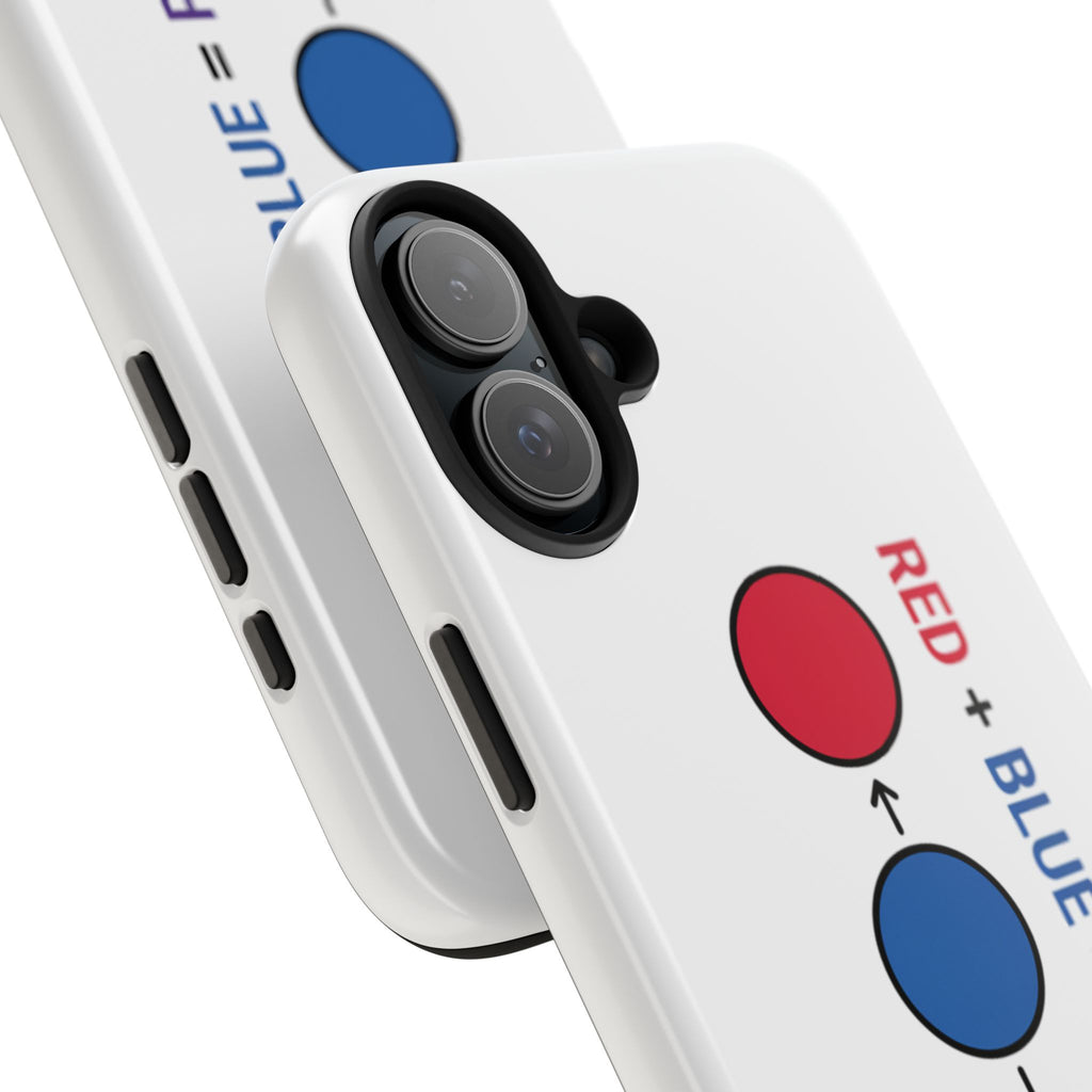 Tough Phone Case — “Red + Blue = Purple” Color Mixing Graphic