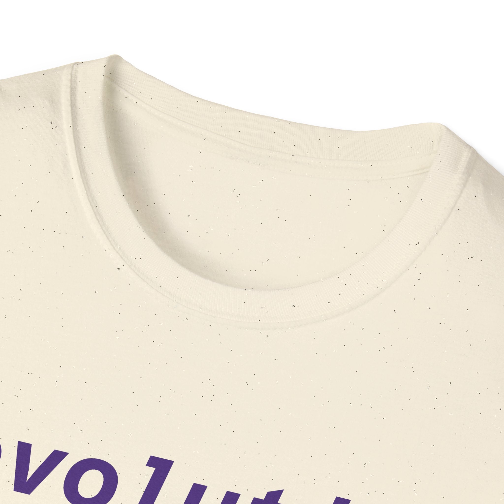 Revolution Graphic T-Shirt — Minimalist Purple Text Tee