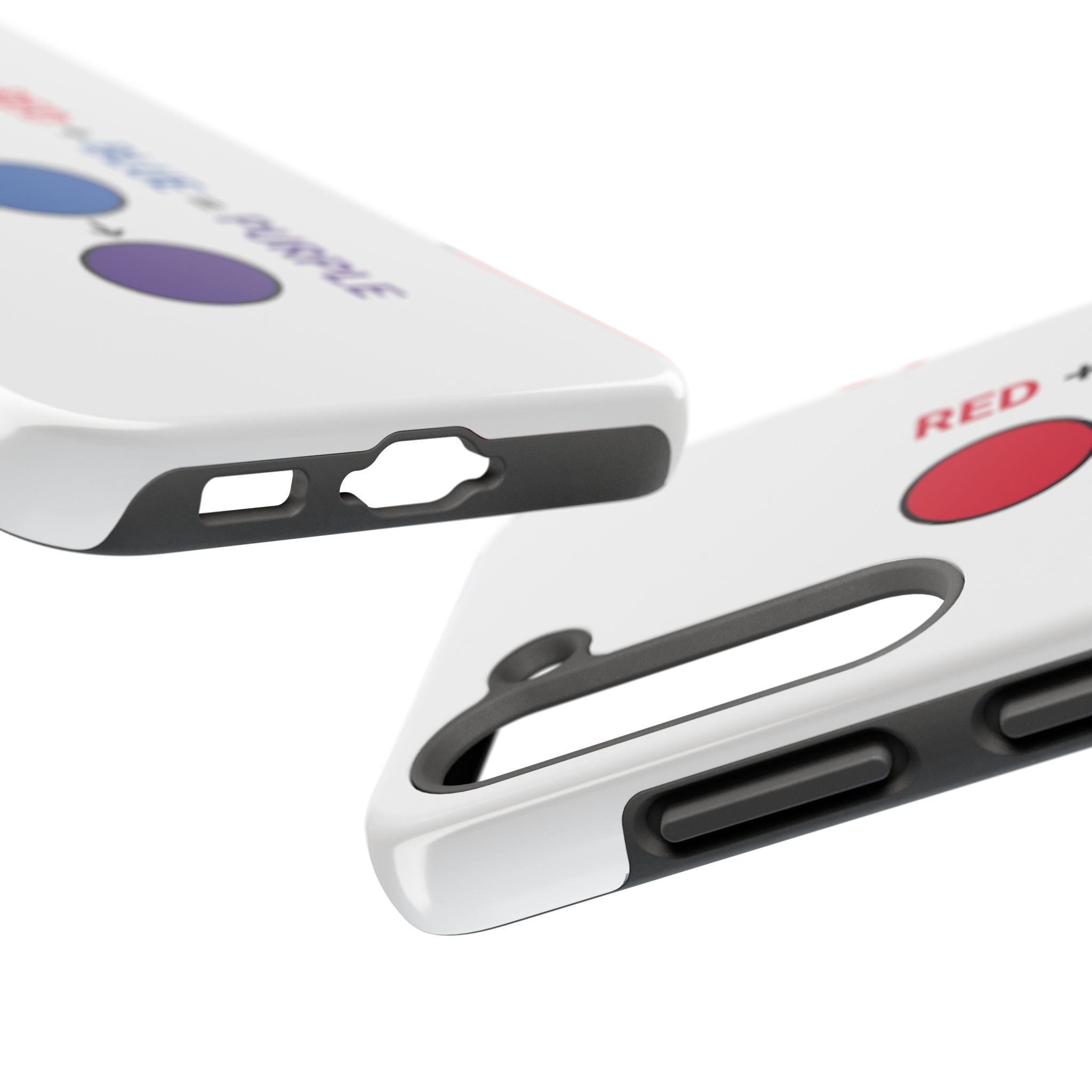 Tough Phone Case — “Red + Blue = Purple” Color Mixing Graphic