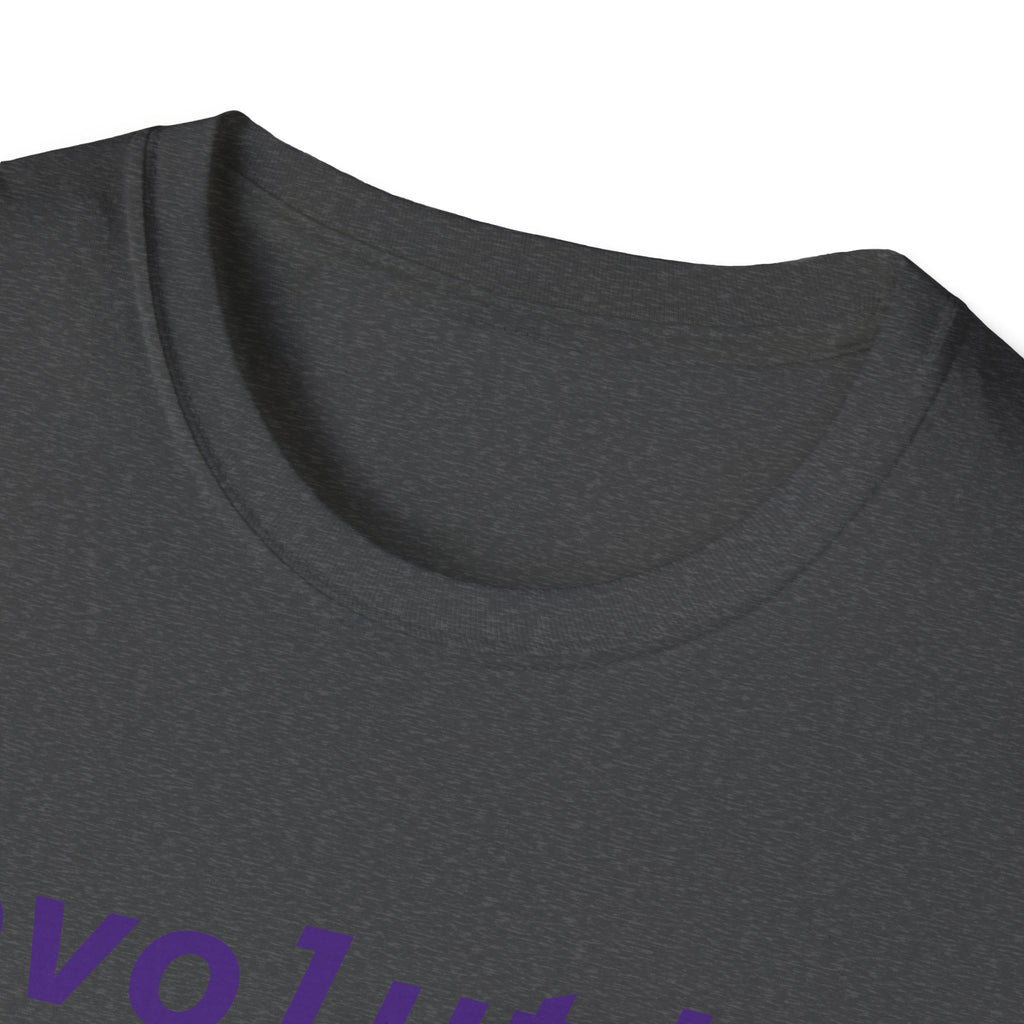 Revolution Graphic T-Shirt — Minimalist Purple Text Tee