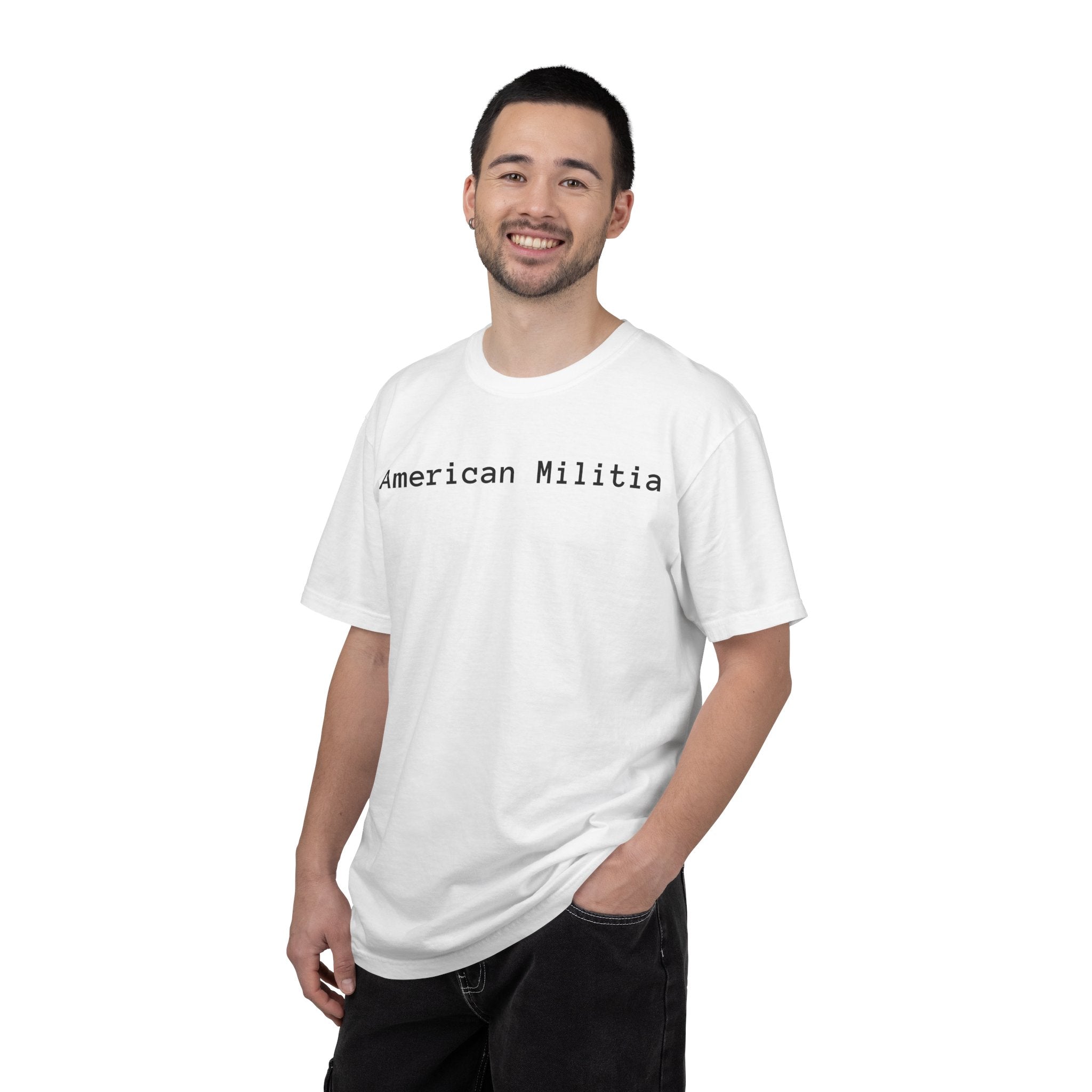 American Militia Graphic T-Shirt — Post‑Apocalyptic Street Art Tee