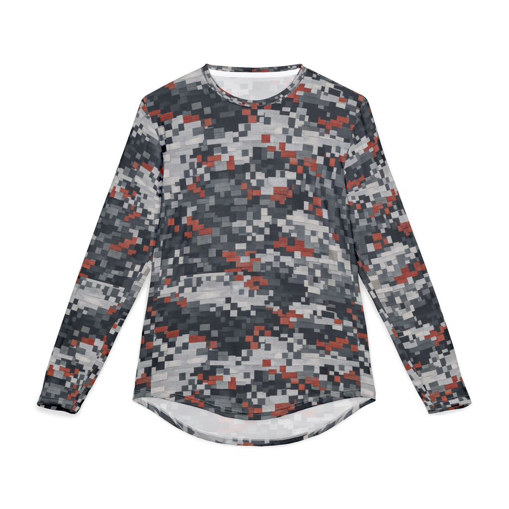 Men's Pixel Camo UV Long Sleeve Shirt — Sun Protection Fishing & Outdoor Top