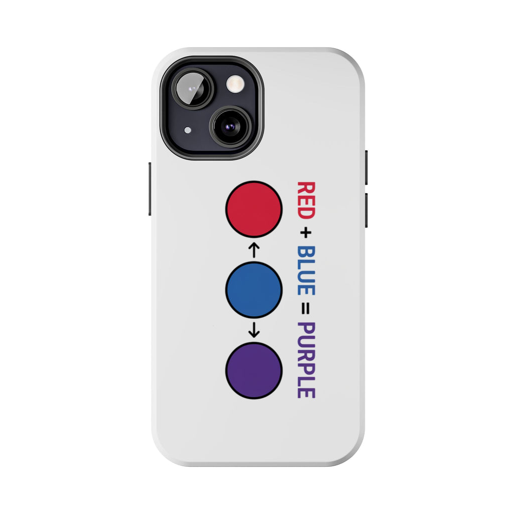 Tough Phone Case — “Red + Blue = Purple” Color Mixing Graphic