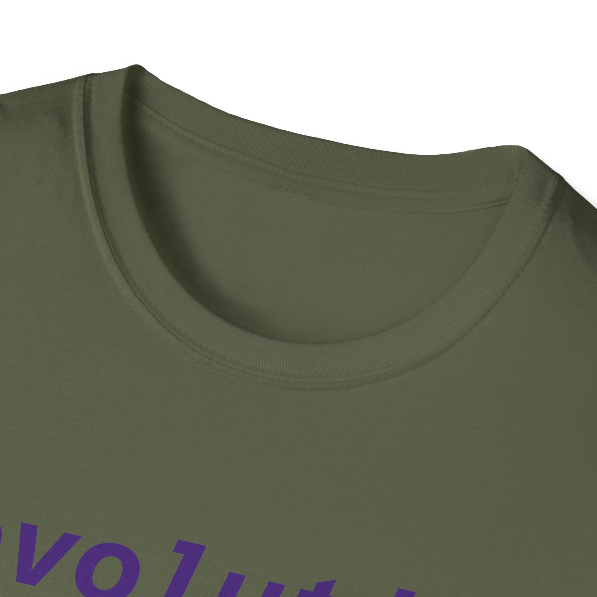 Revolution Graphic T-Shirt — Minimalist Purple Text Tee
