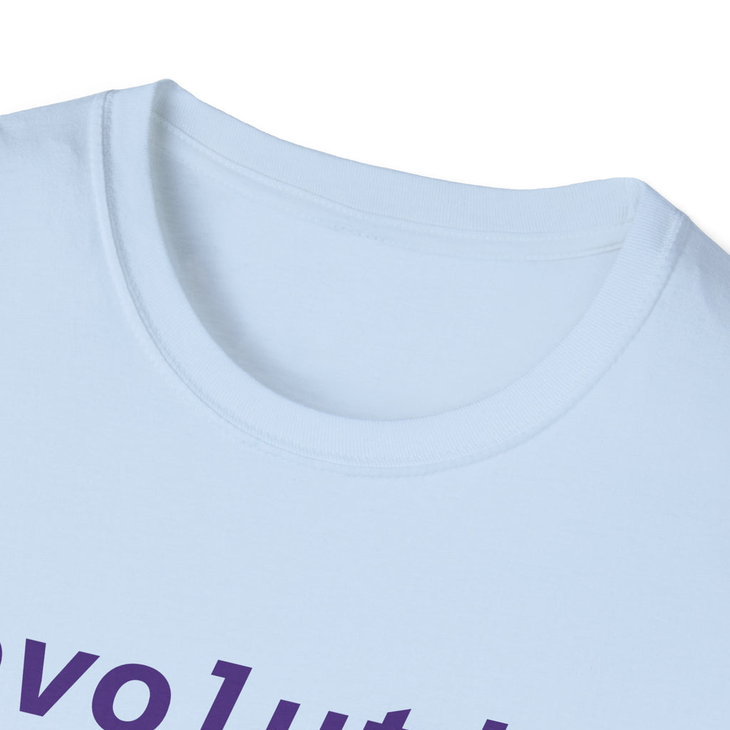 Revolution Graphic T-Shirt — Minimalist Purple Text Tee