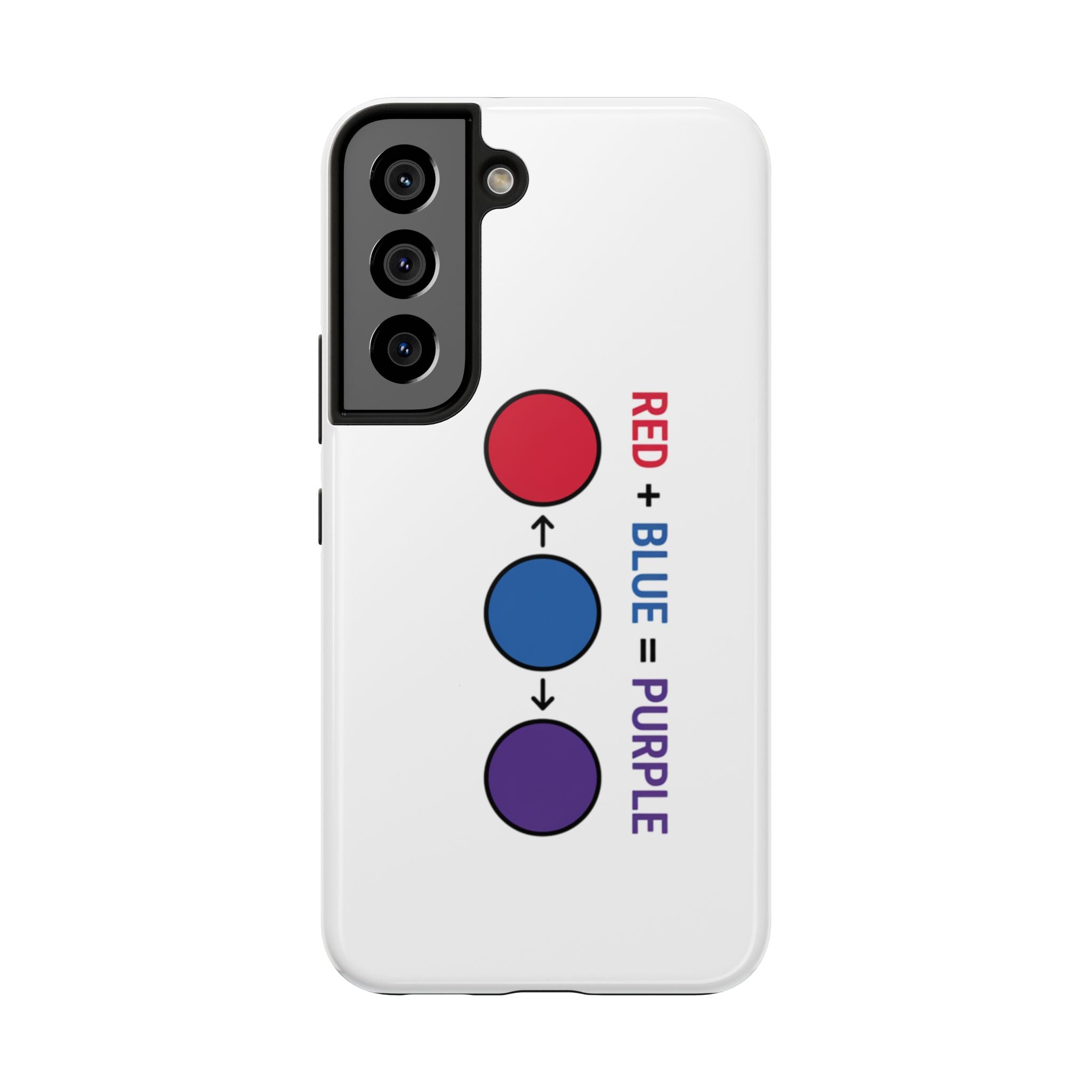 Tough Phone Case — “Red + Blue = Purple” Color Mixing Graphic