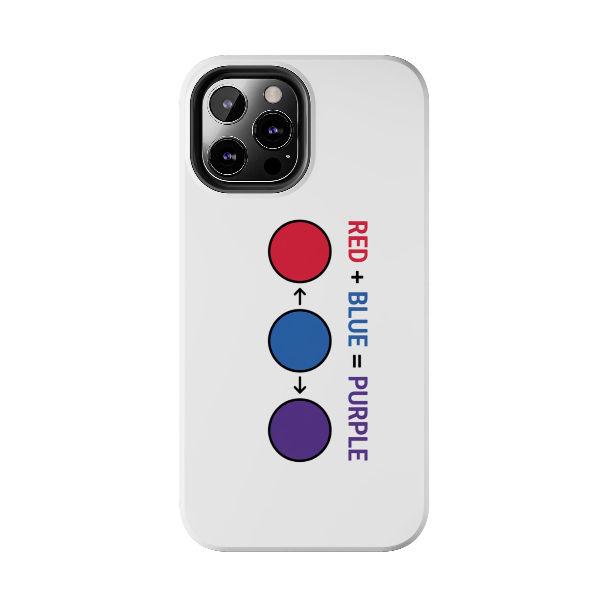 Tough Phone Case — “Red + Blue = Purple” Color Mixing Graphic