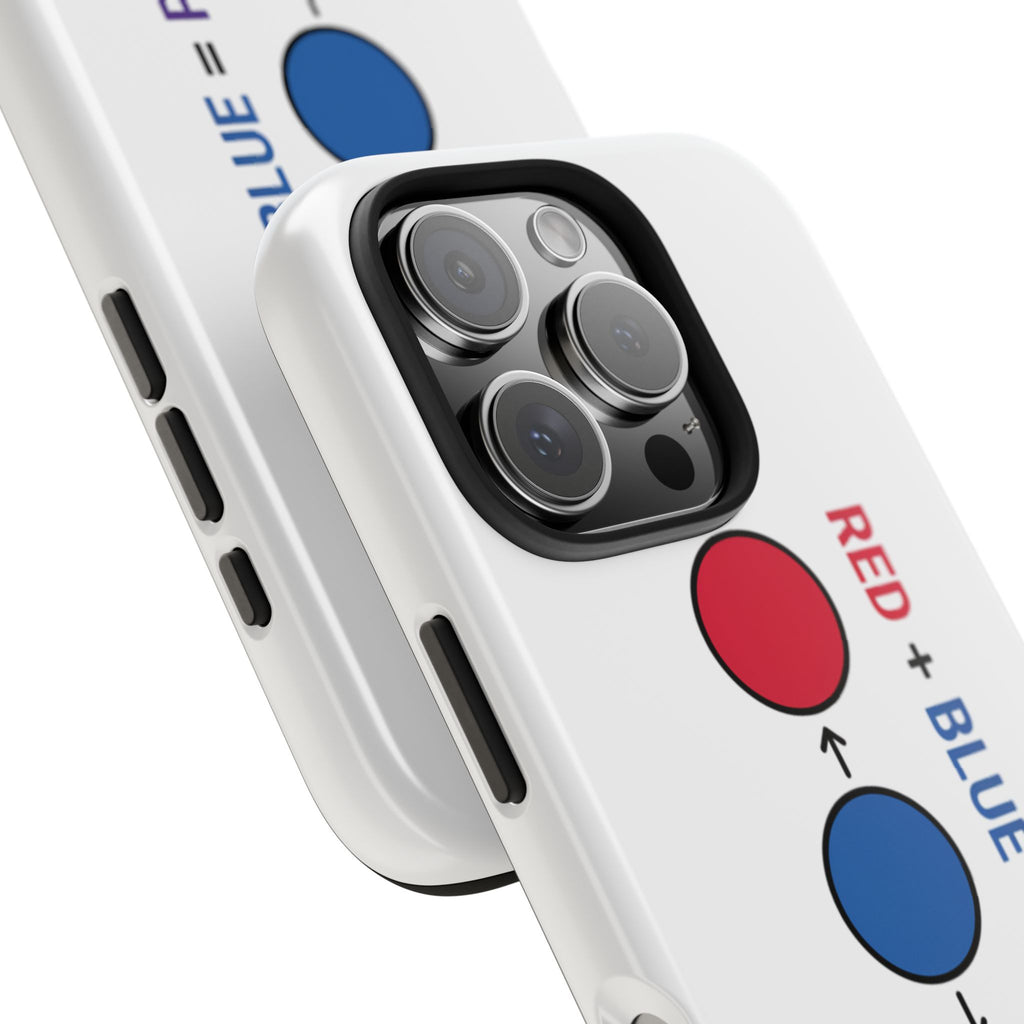 Tough Phone Case — “Red + Blue = Purple” Color Mixing Graphic