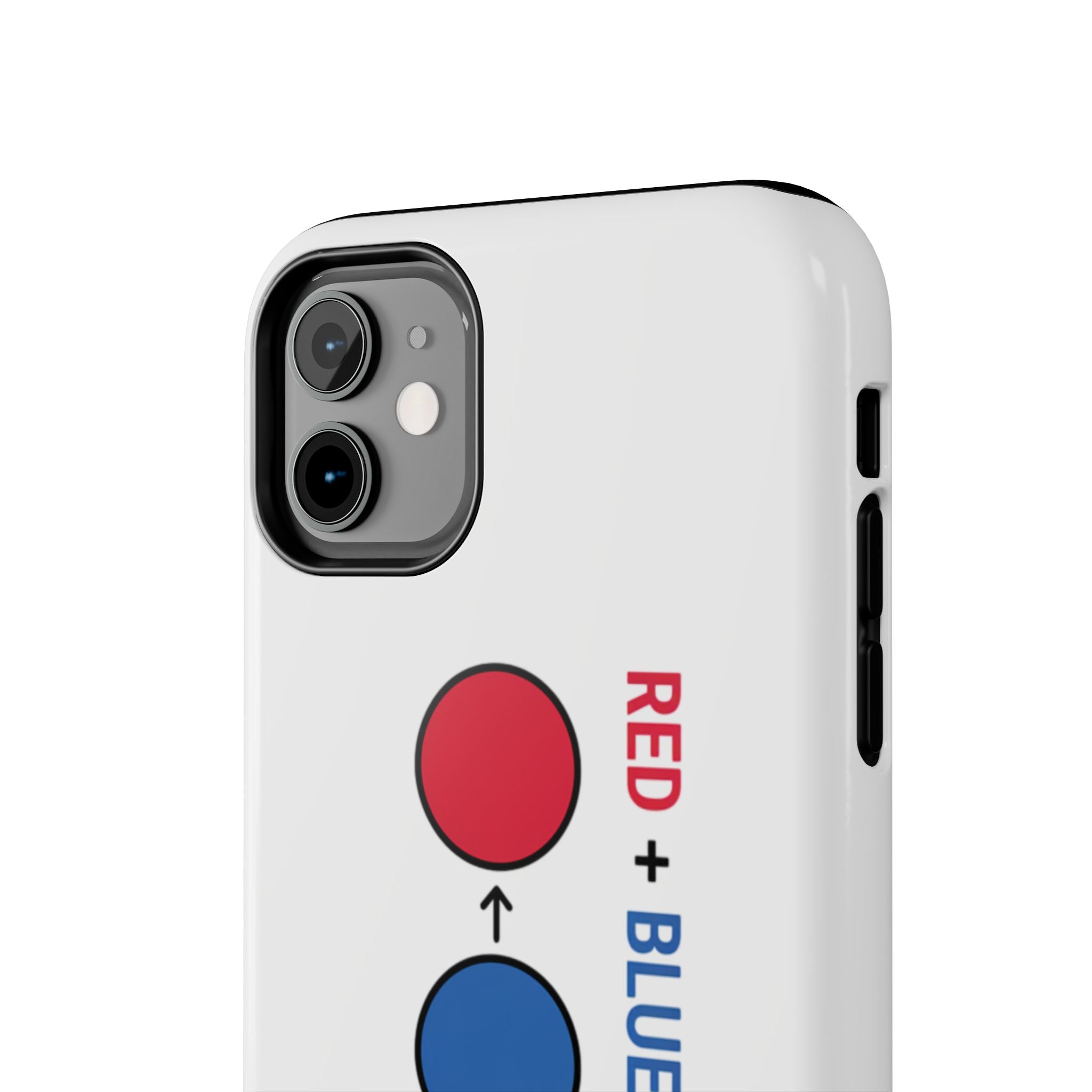 Tough Phone Case — “Red + Blue = Purple” Color Mixing Graphic