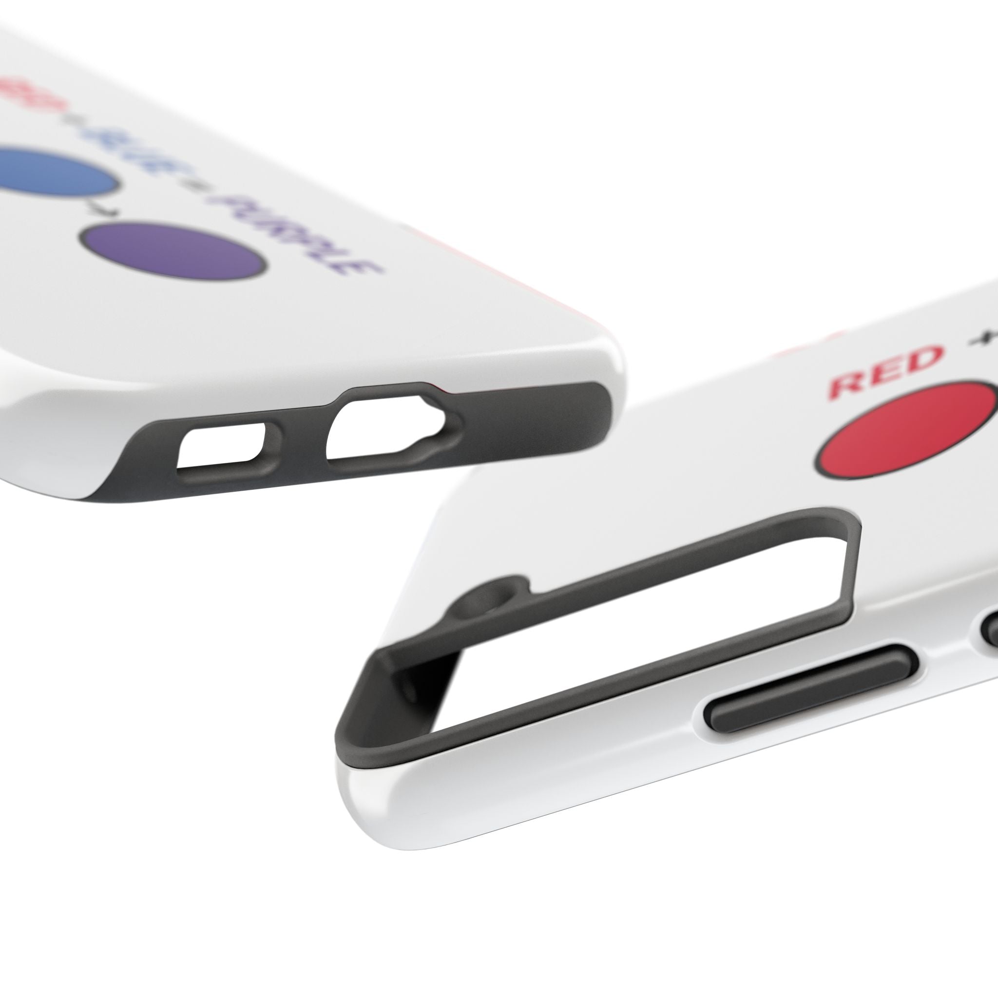 Tough Phone Case — “Red + Blue = Purple” Color Mixing Graphic