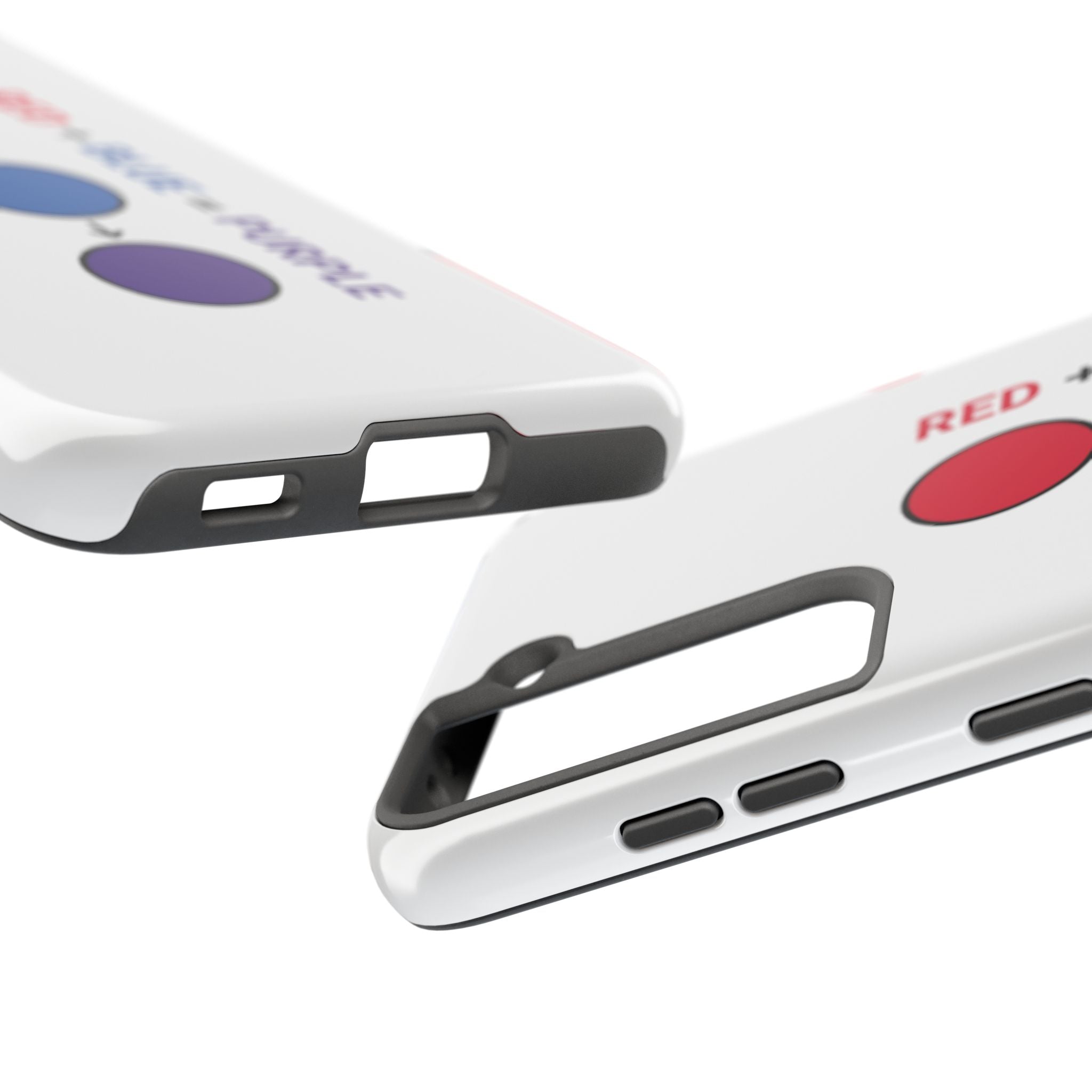 Tough Phone Case — “Red + Blue = Purple” Color Mixing Graphic