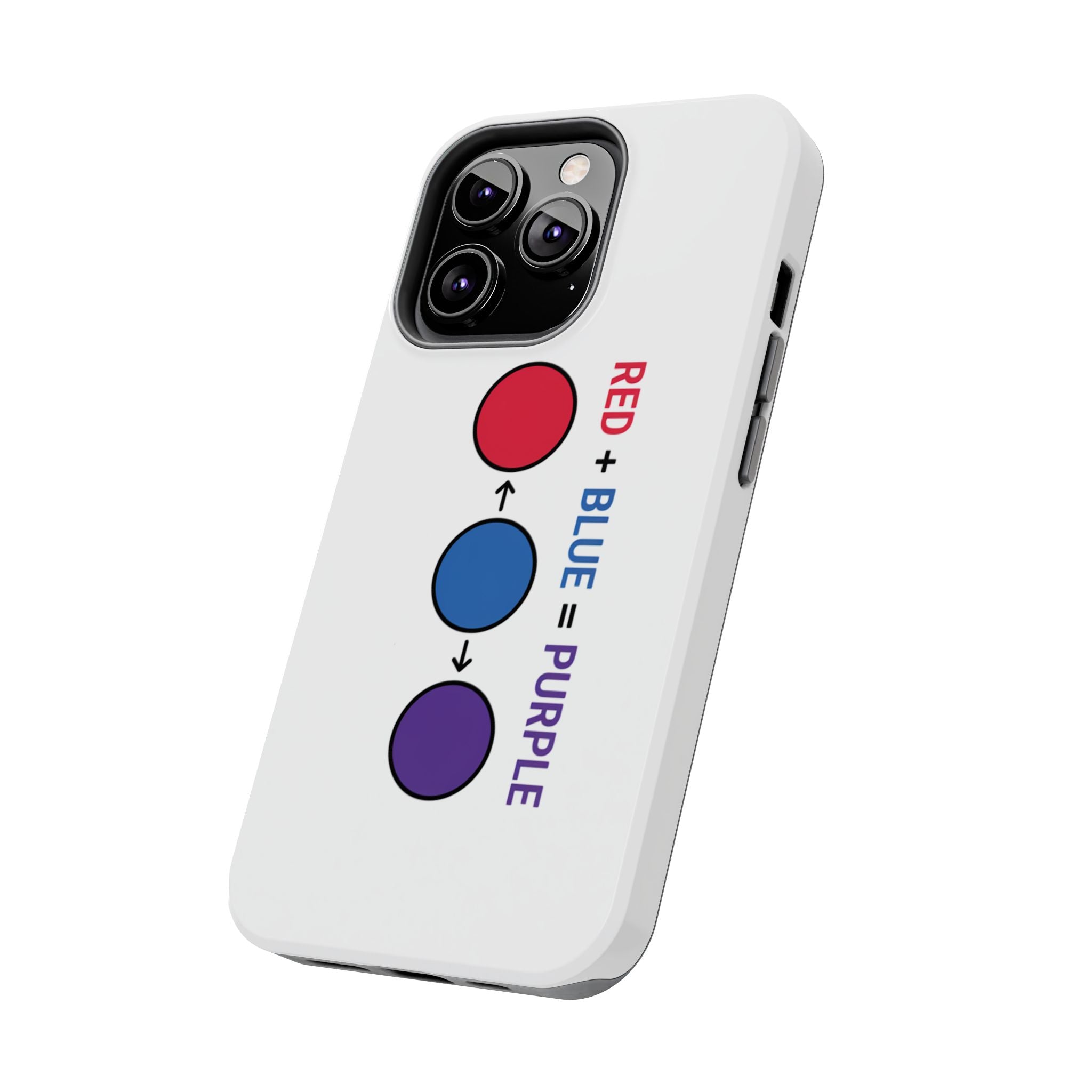 Tough Phone Case — “Red + Blue = Purple” Color Mixing Graphic