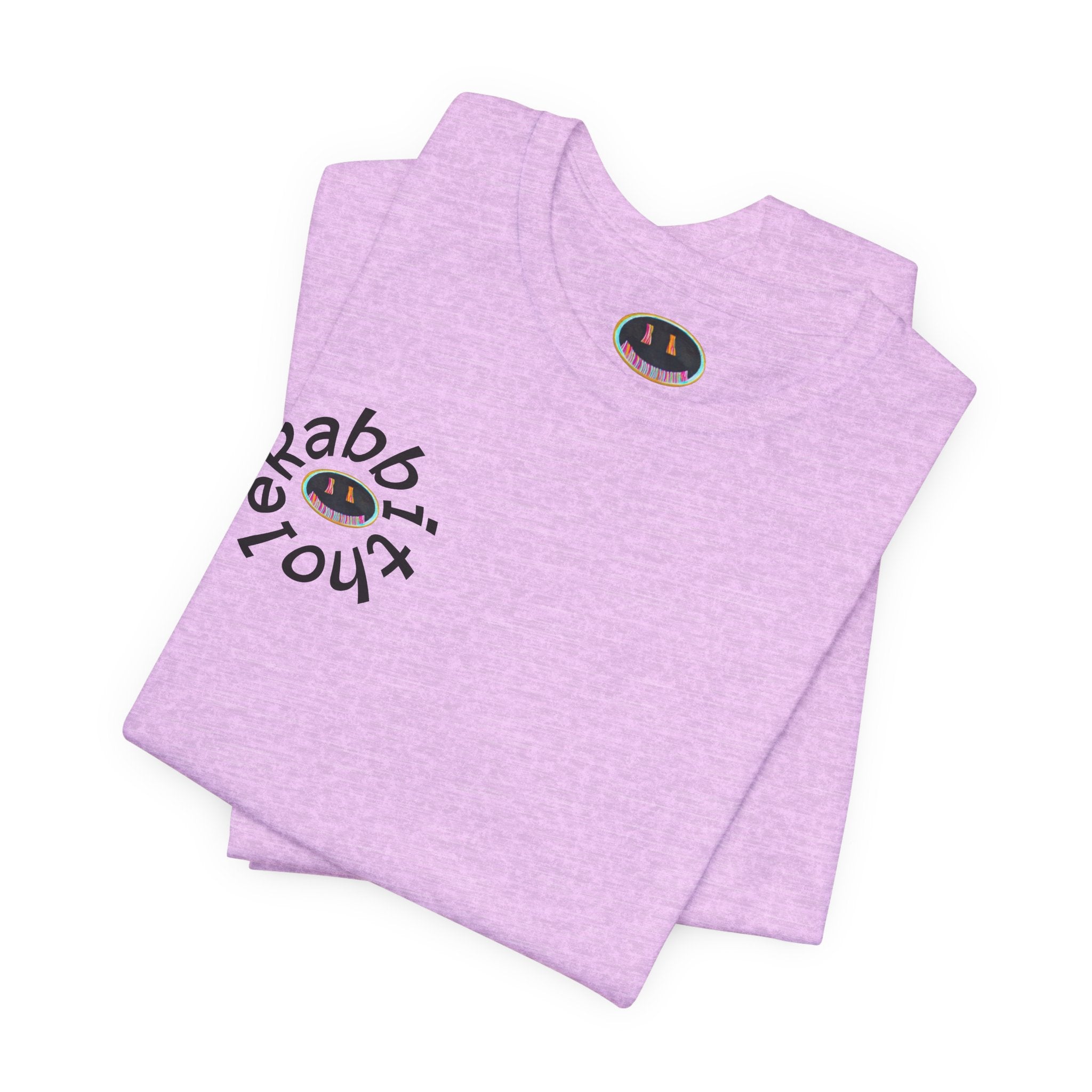 Post-Apocalyptic Streetwear Tee — 'Rabbit You' Minimal Front Logo with Dystopian Back Graphic