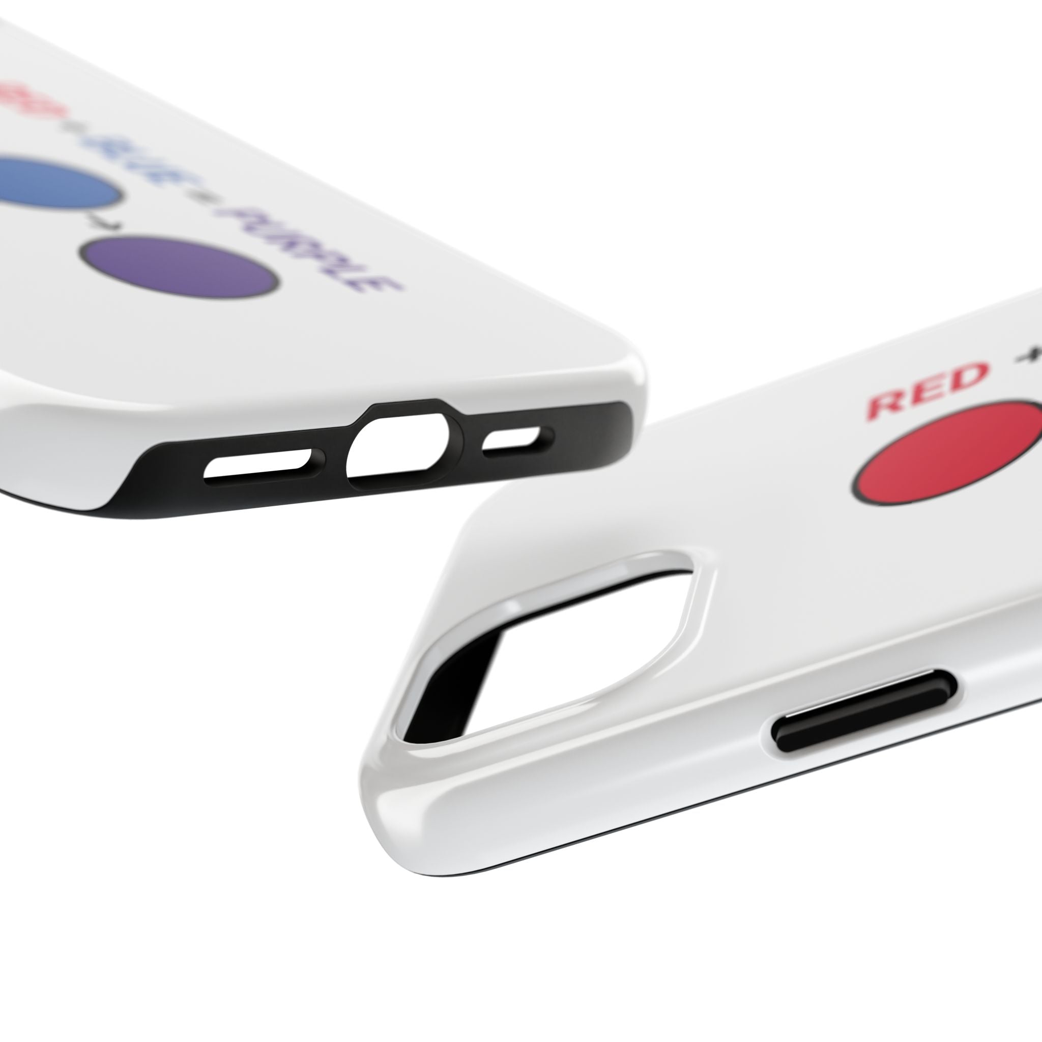 Tough Phone Case — “Red + Blue = Purple” Color Mixing Graphic