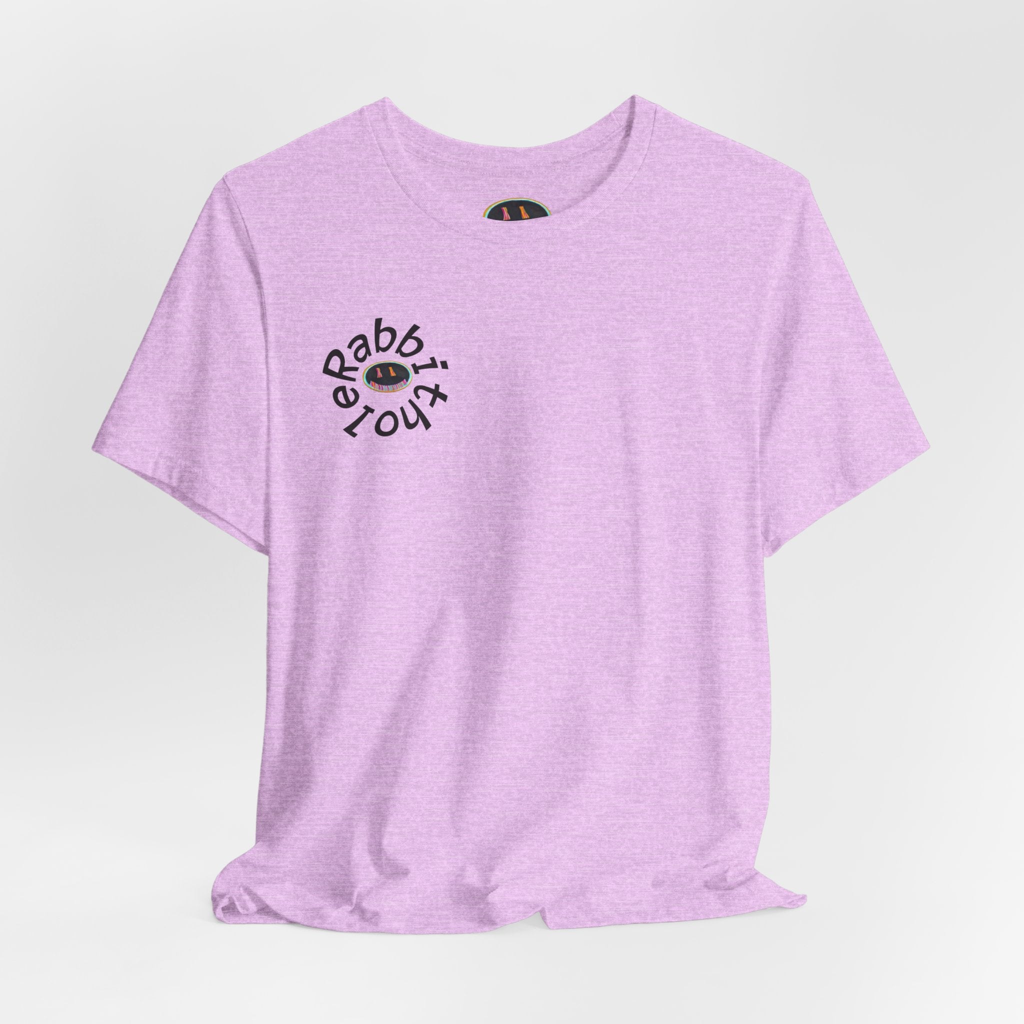 Post-Apocalyptic Streetwear Tee — 'Rabbit You' Minimal Front Logo with Dystopian Back Graphic