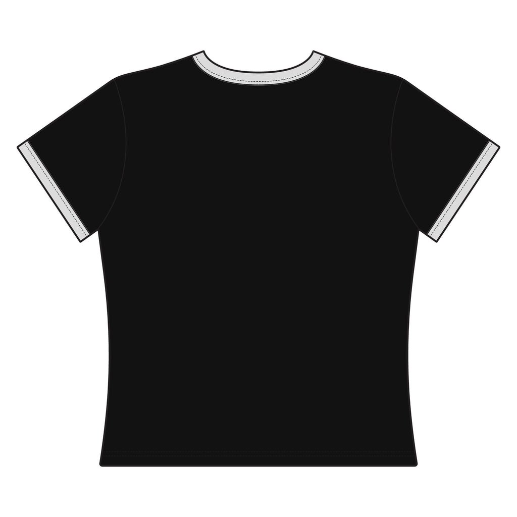 Melting Neon Smile Ringer Tee — Colorful Drippy Smiley Graphic Shirt