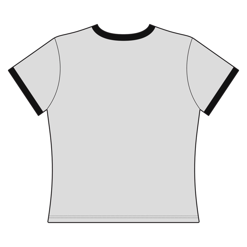 Melting Neon Smile Ringer Tee — Colorful Drippy Smiley Graphic Shirt