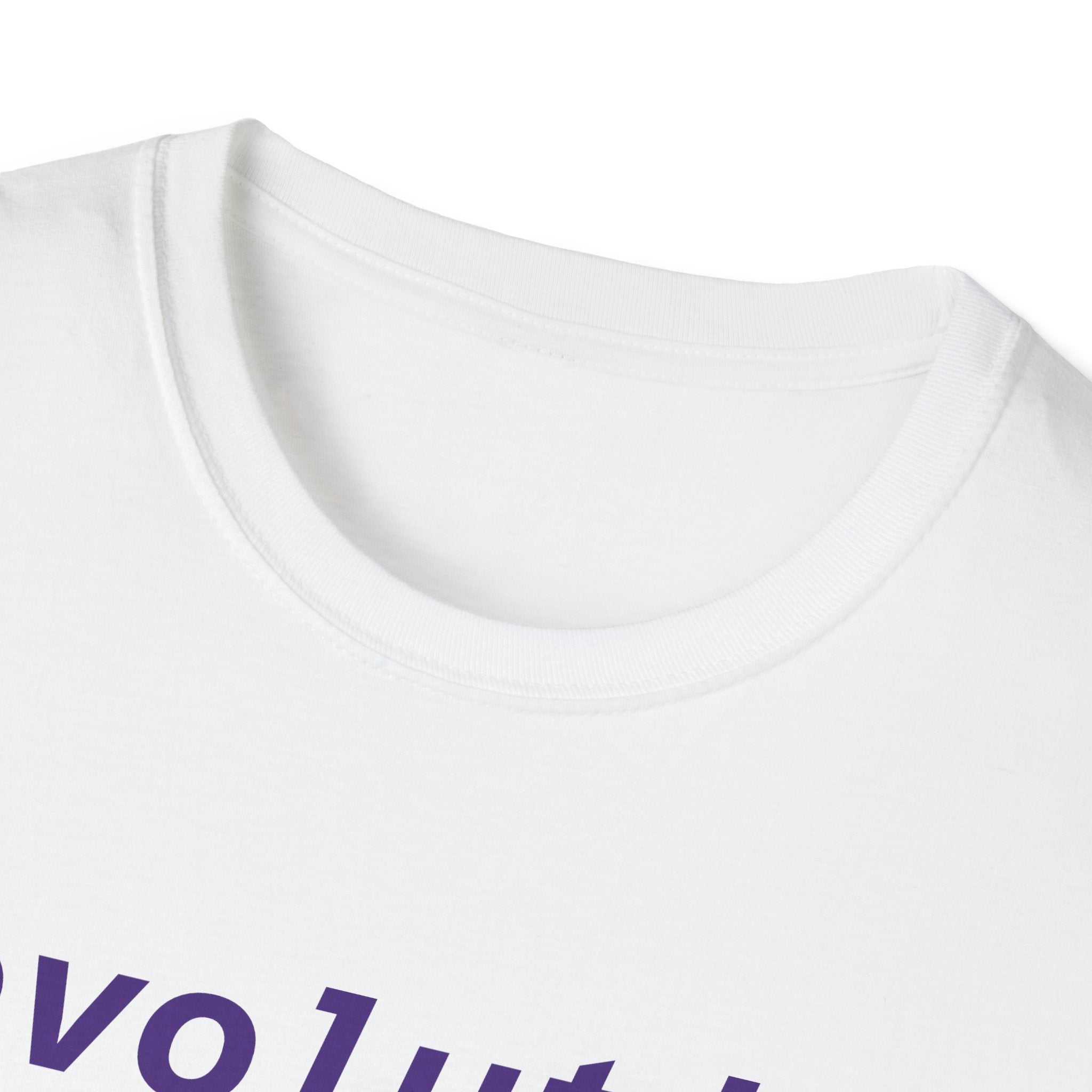 Revolution Graphic T-Shirt — Minimalist Purple Text Tee