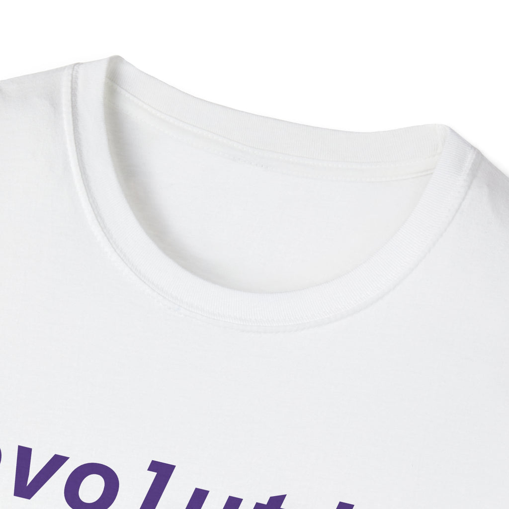 Revolution Graphic T-Shirt — Minimalist Purple Text Tee