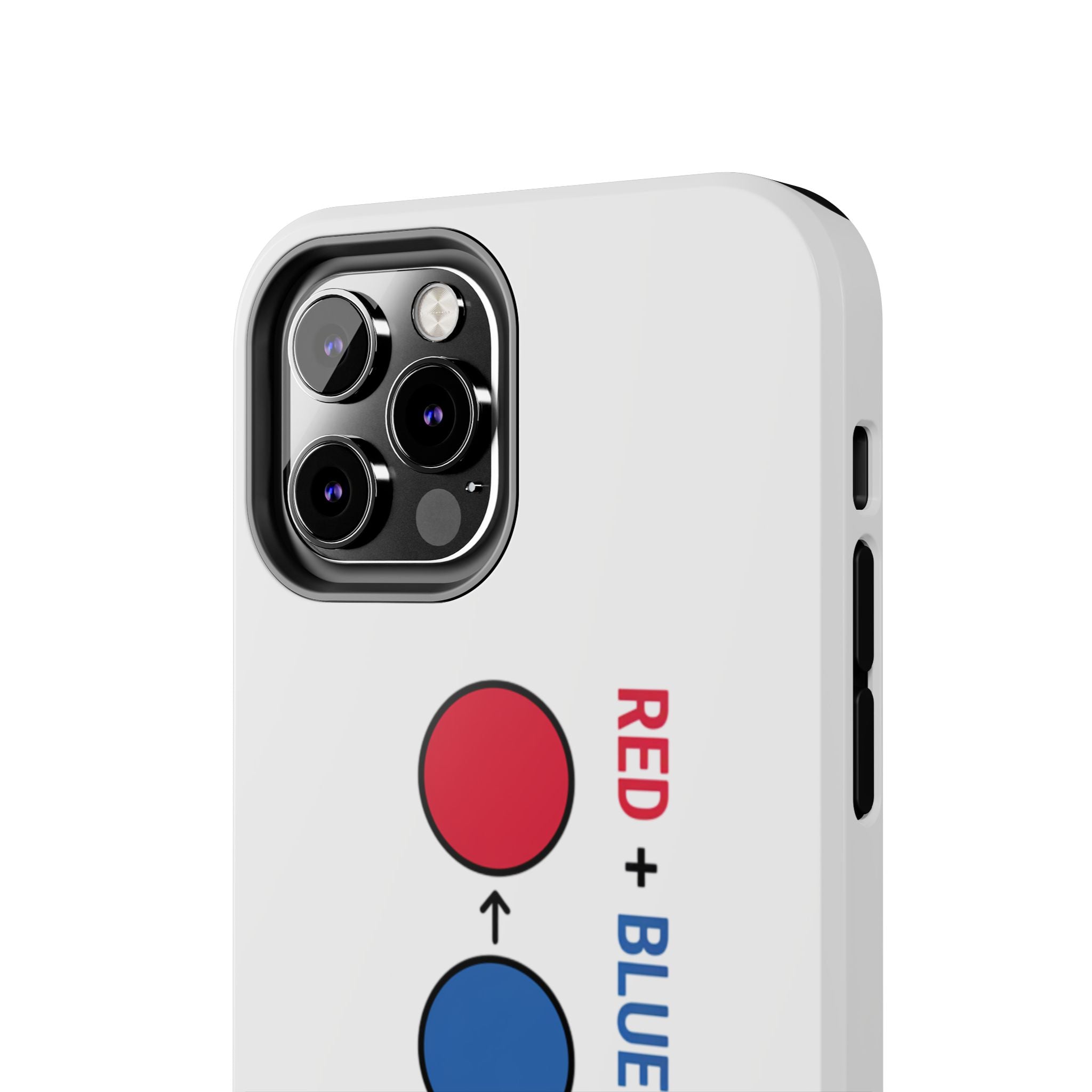 Tough Phone Case — “Red + Blue = Purple” Color Mixing Graphic