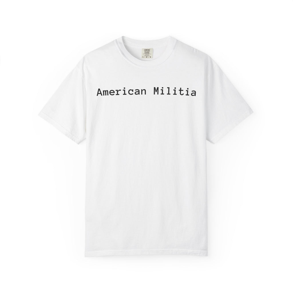 American Militia Graphic T-Shirt — Post‑Apocalyptic Street Art Tee