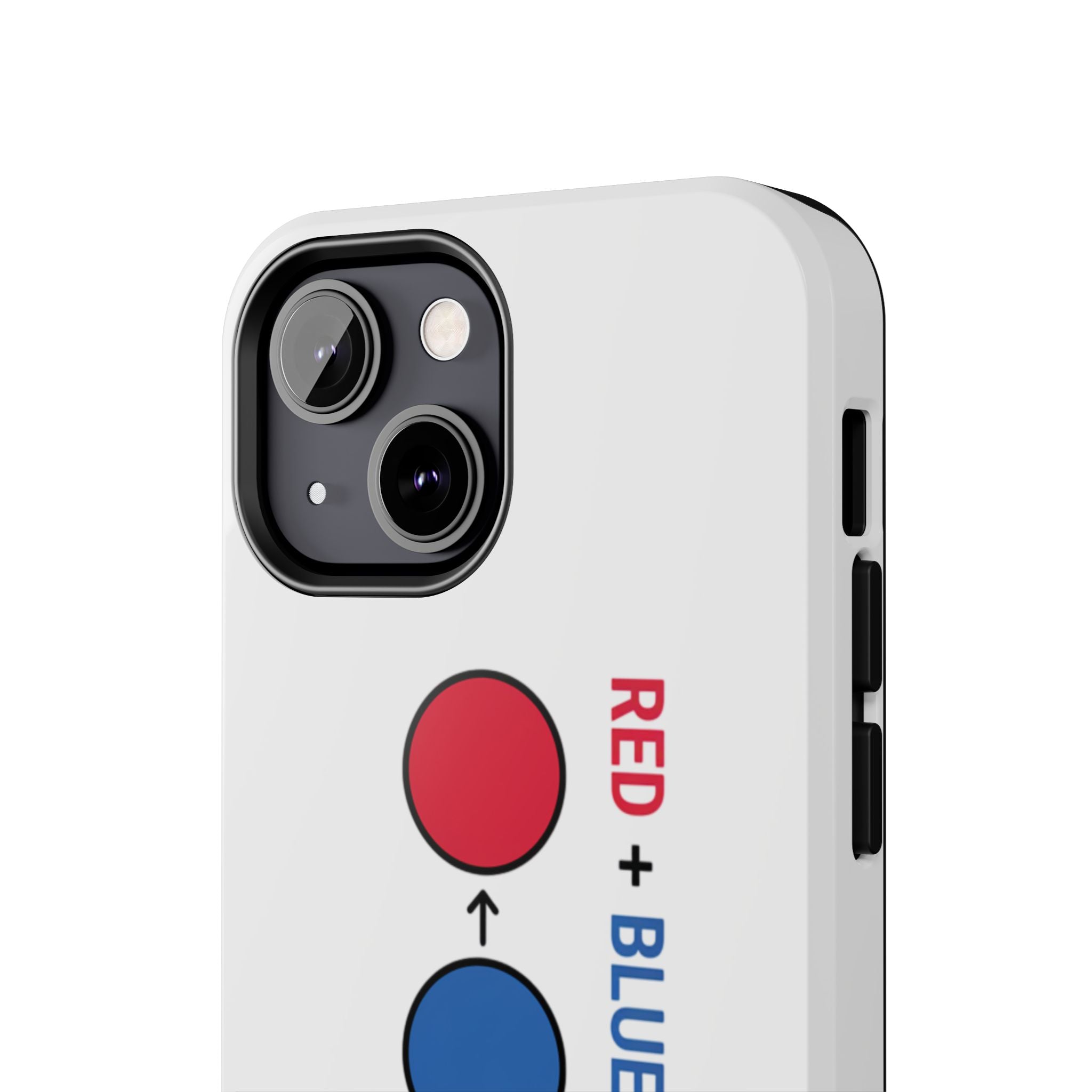 Tough Phone Case — “Red + Blue = Purple” Color Mixing Graphic