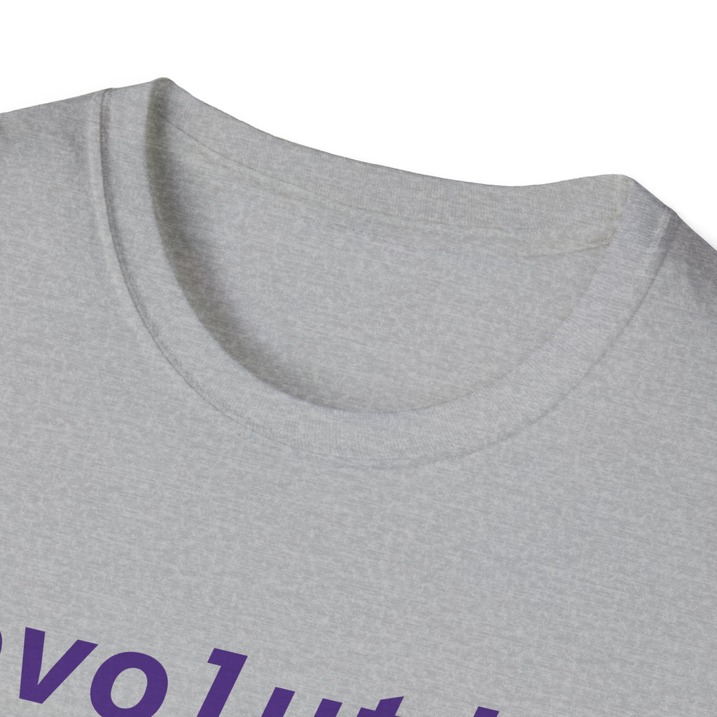 Revolution Graphic T-Shirt — Minimalist Purple Text Tee