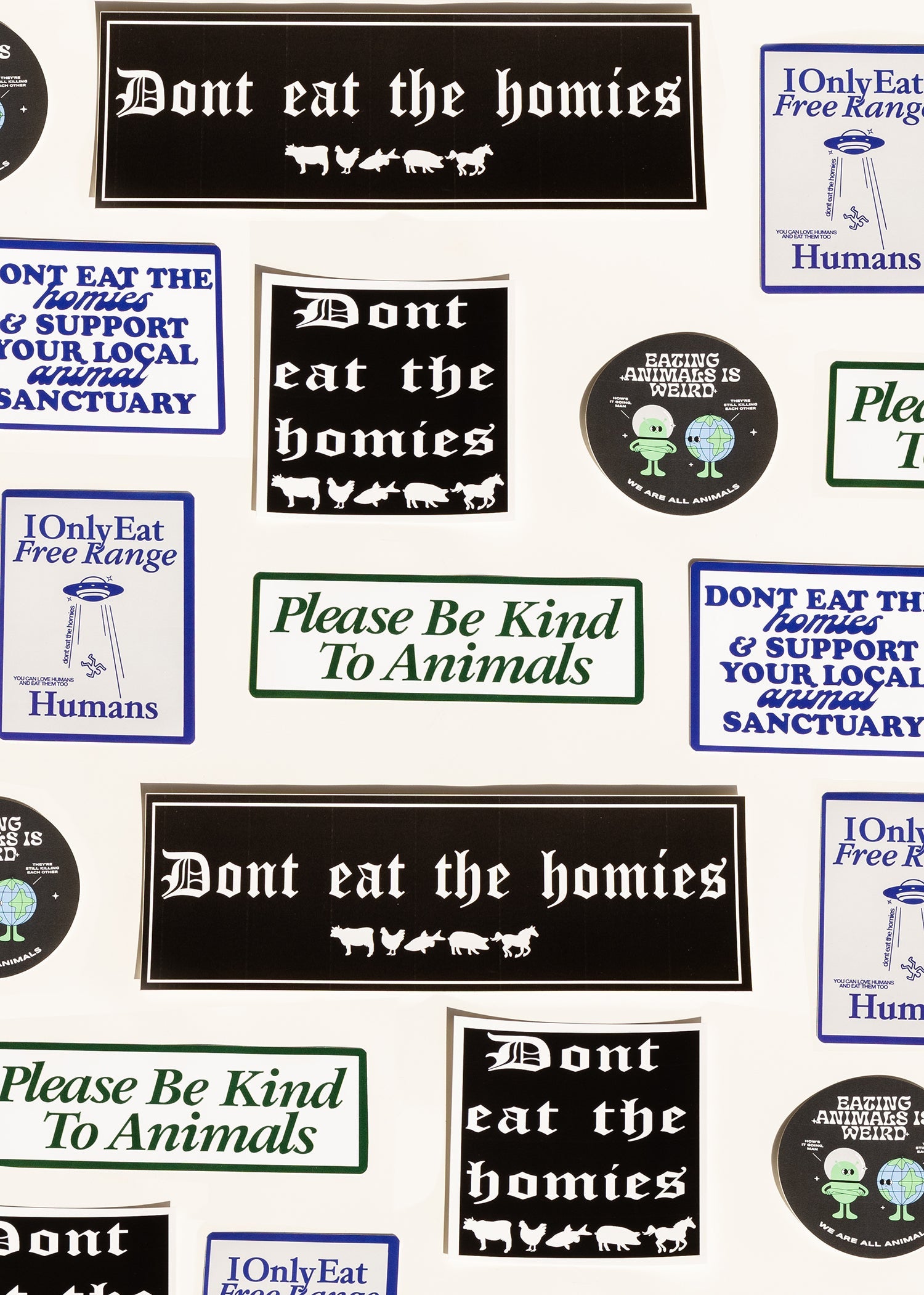 EATING ANIMALS IS WEIRD STICKER