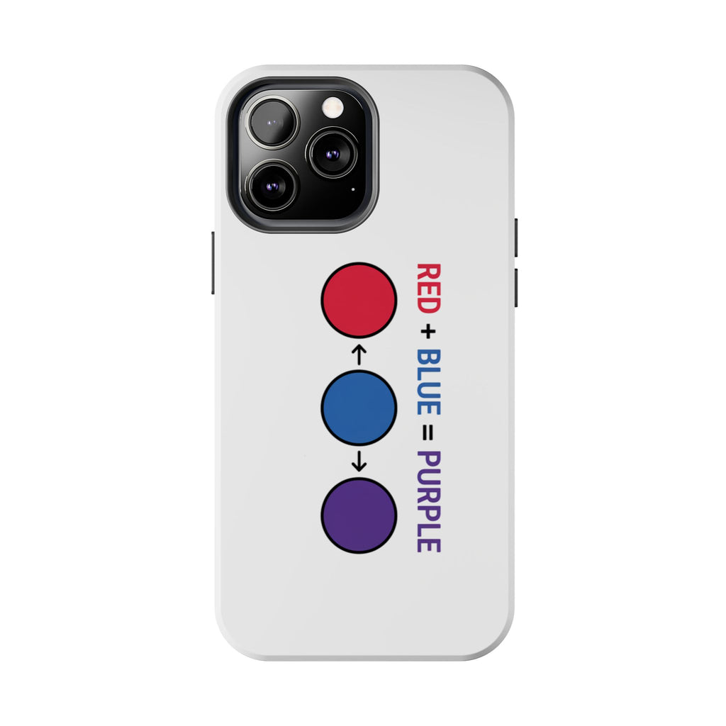 Tough Phone Case — “Red + Blue = Purple” Color Mixing Graphic