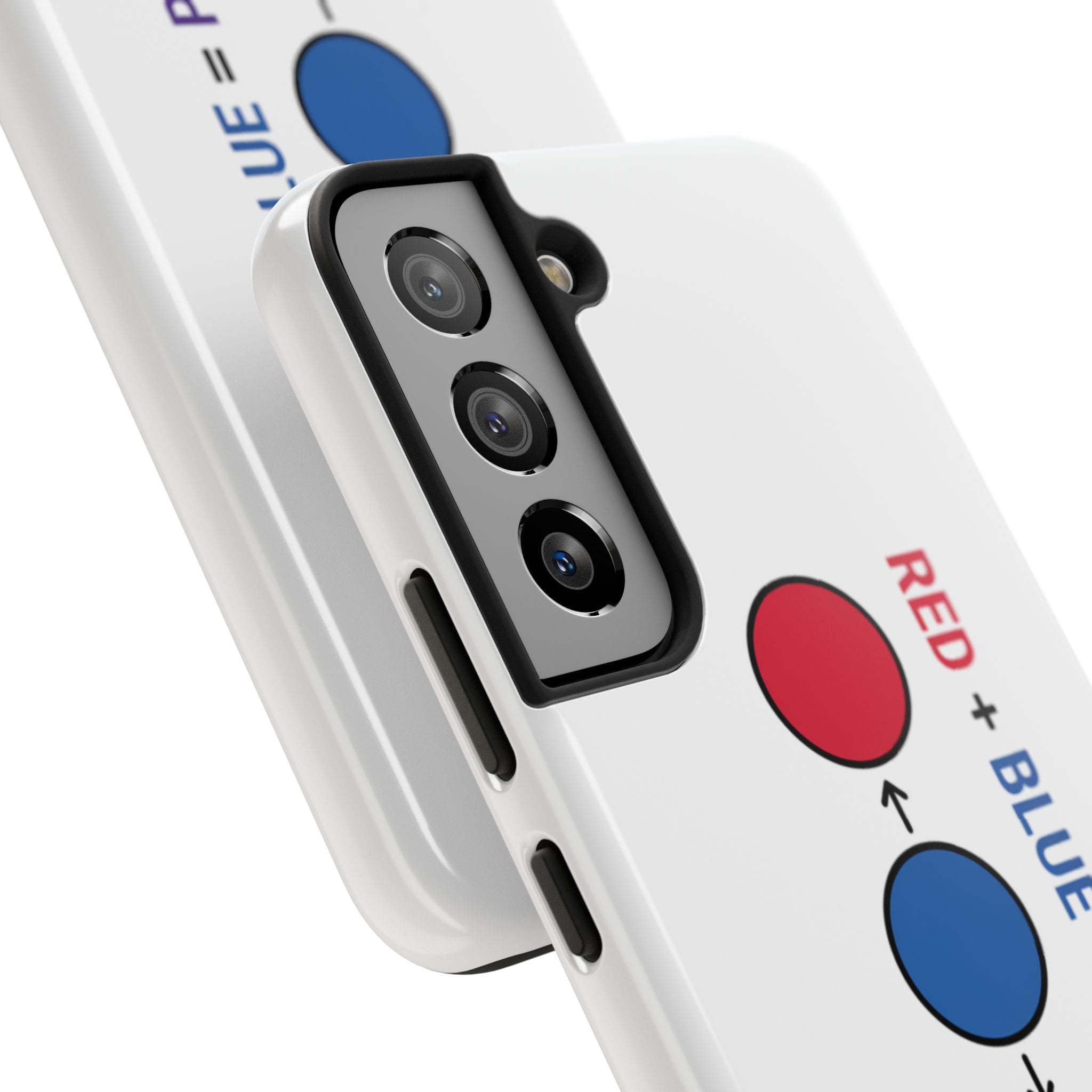 Tough Phone Case — “Red + Blue = Purple” Color Mixing Graphic