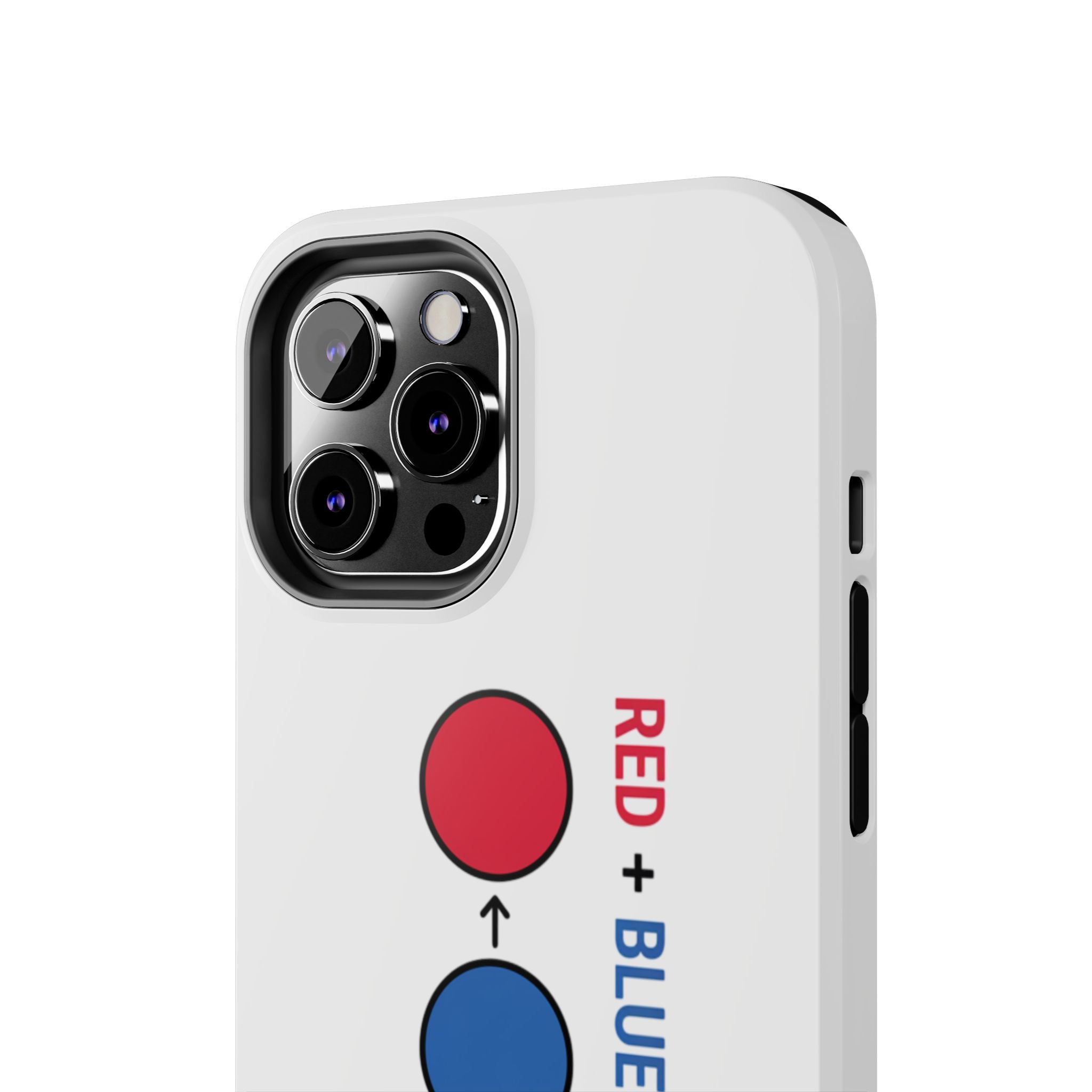 Tough Phone Case — “Red + Blue = Purple” Color Mixing Graphic
