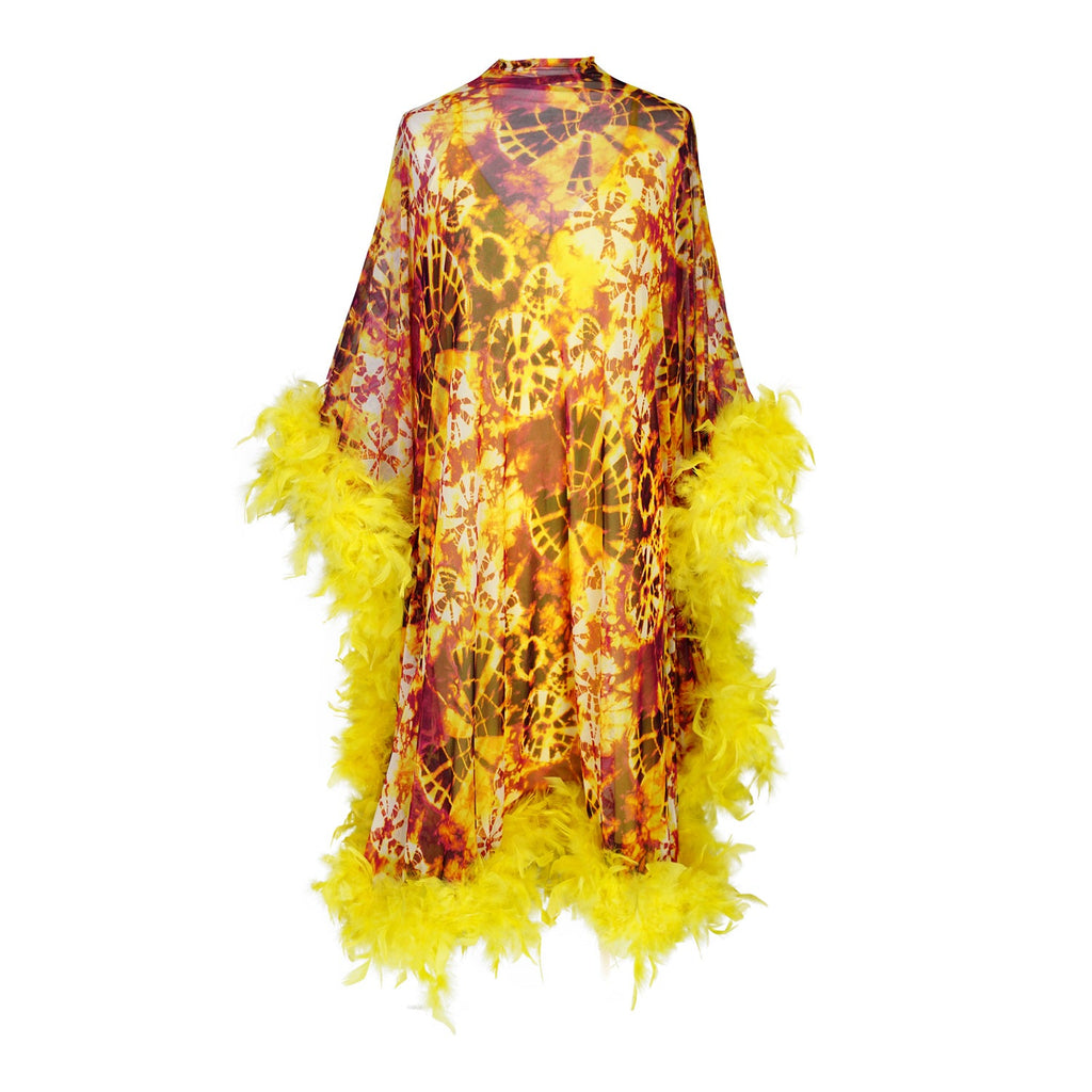 Intra Dimensiona Mockneck Caftan Kaftan Dress with Slip