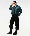 Matrix Sequin Denim Crop Jacket