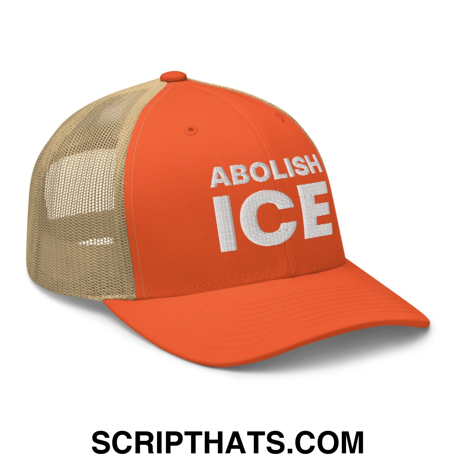Abolish ICE Embroidered Mesh Trucker Hat