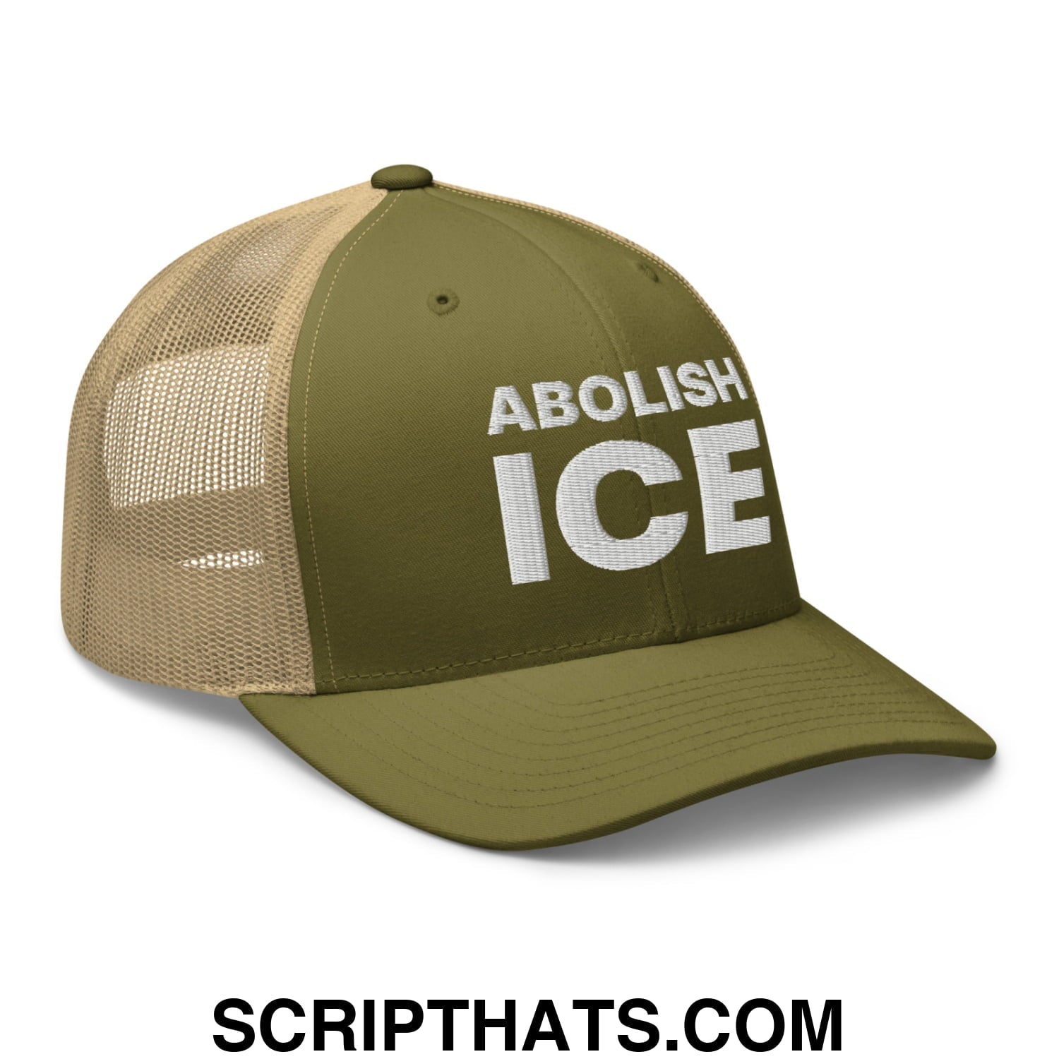 Abolish ICE Embroidered Mesh Trucker Hat