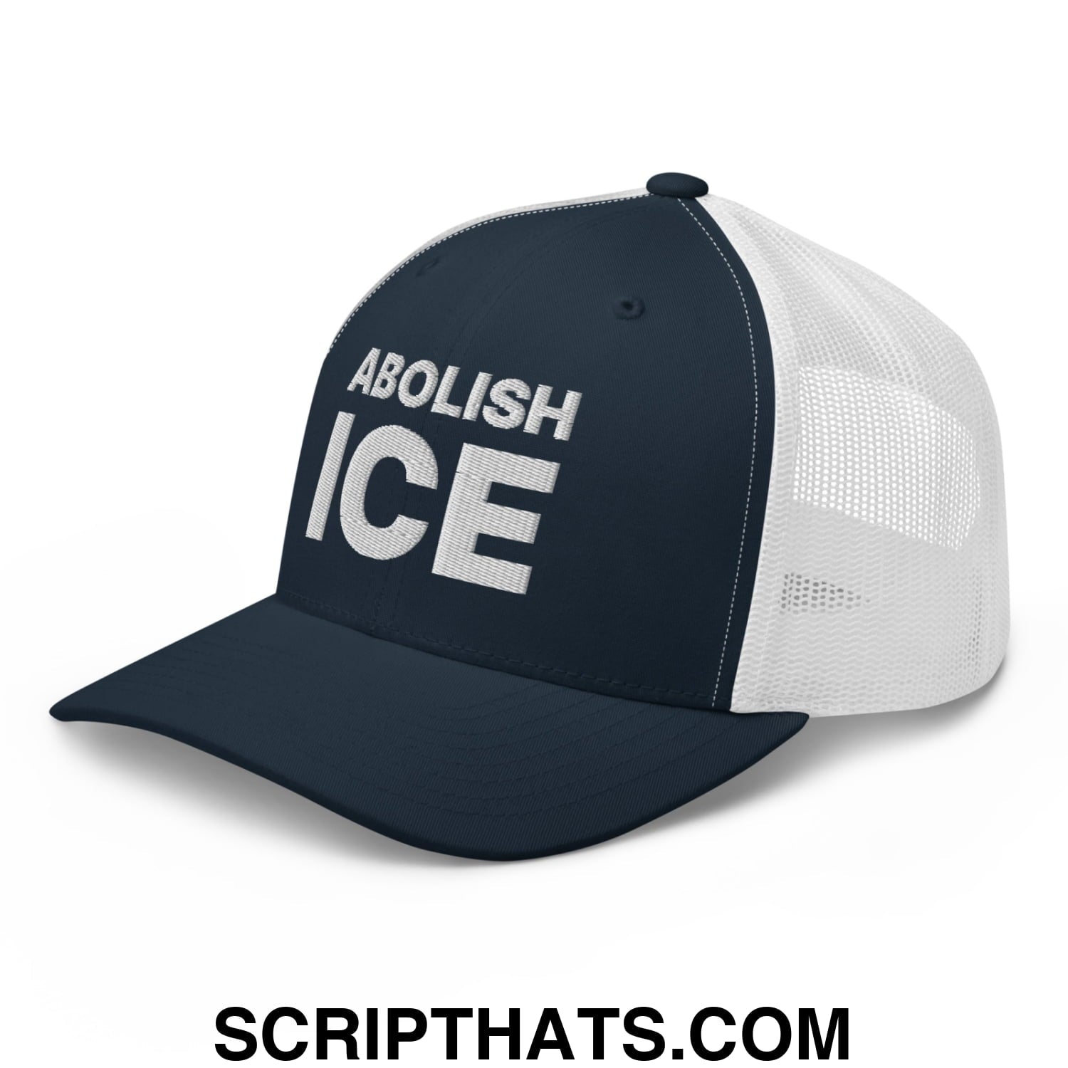 Abolish ICE Embroidered Mesh Trucker Hat