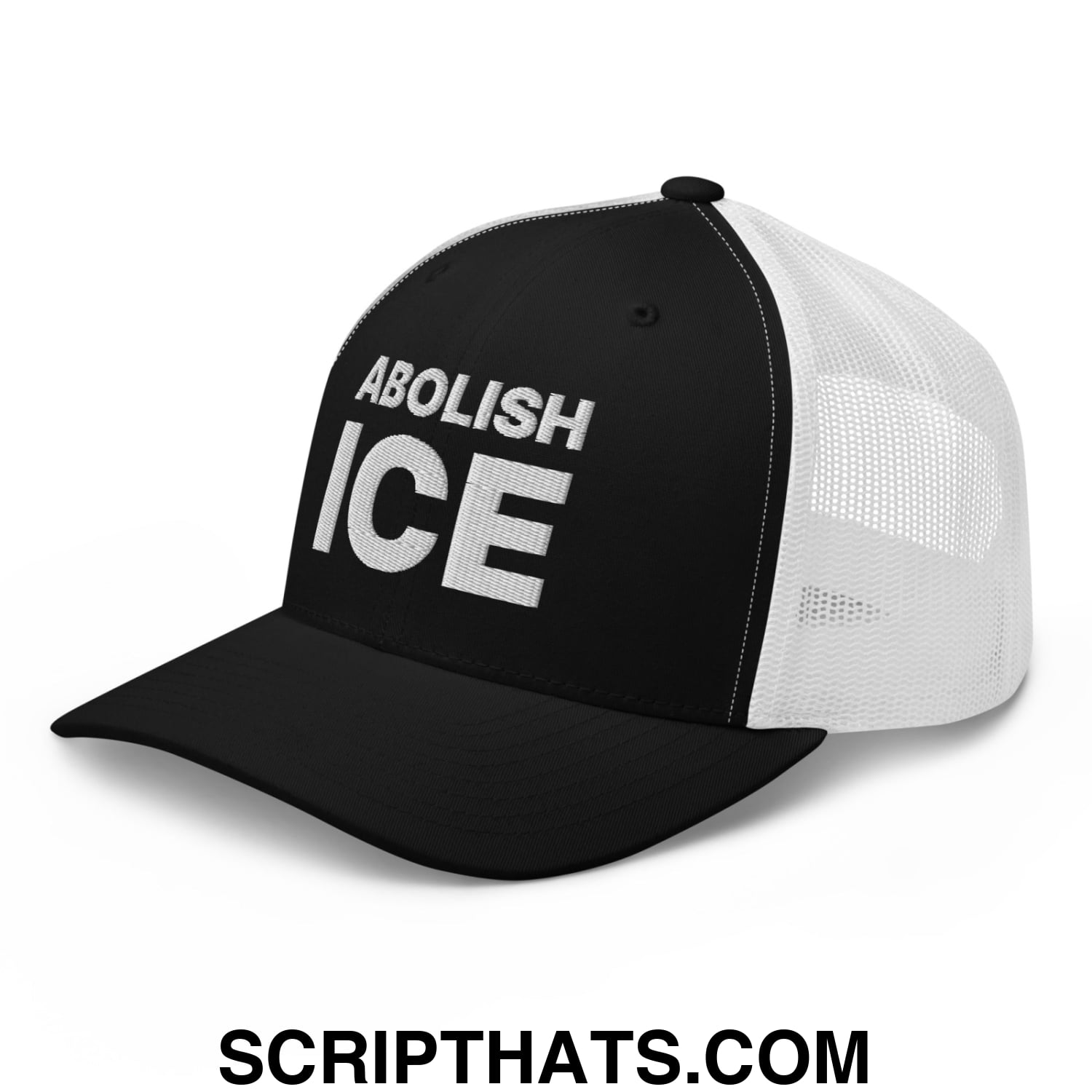 Abolish ICE Embroidered Mesh Trucker Hat