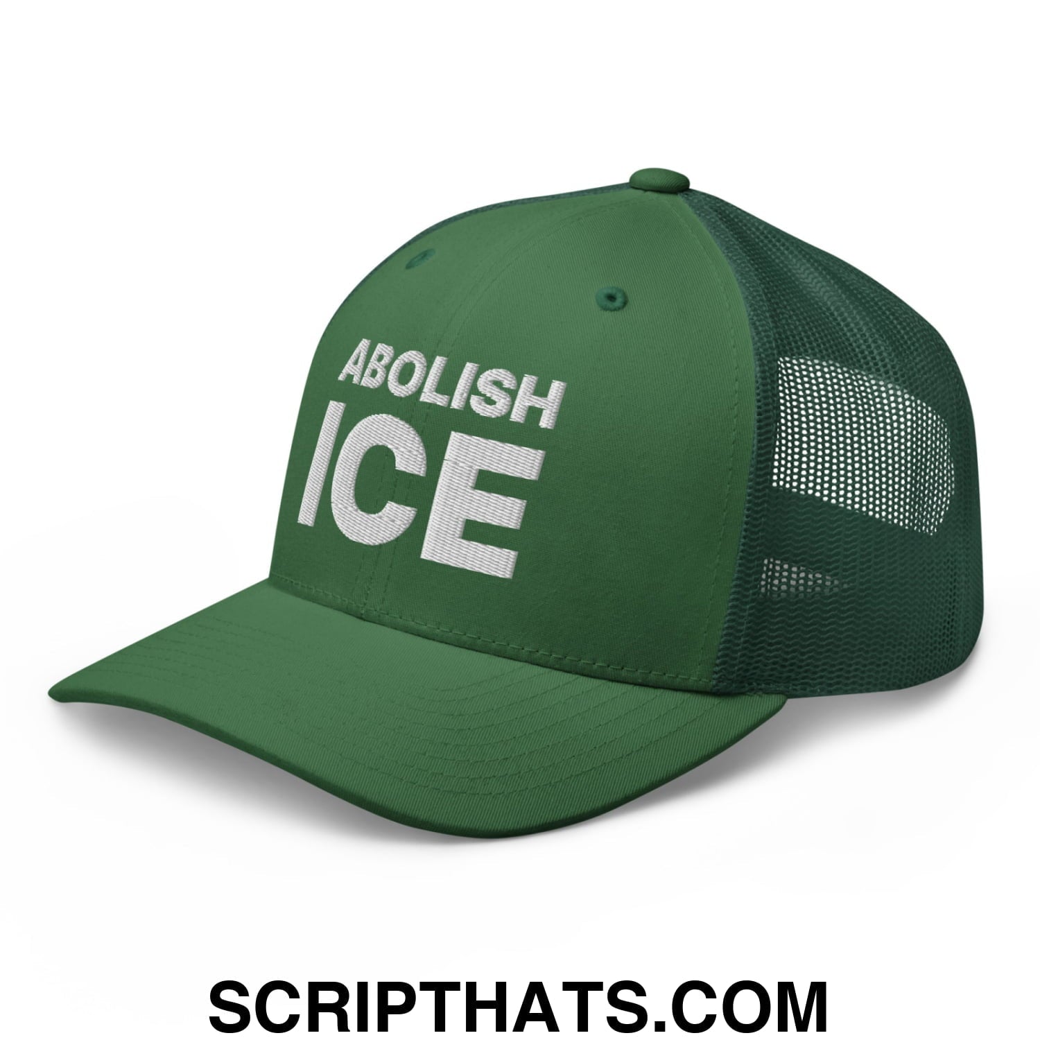 Abolish ICE Embroidered Mesh Trucker Hat