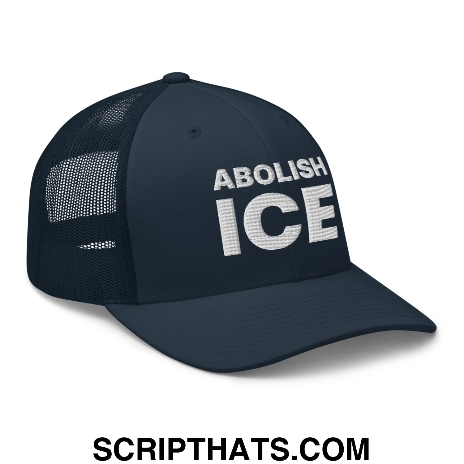 Abolish ICE Embroidered Mesh Trucker Hat