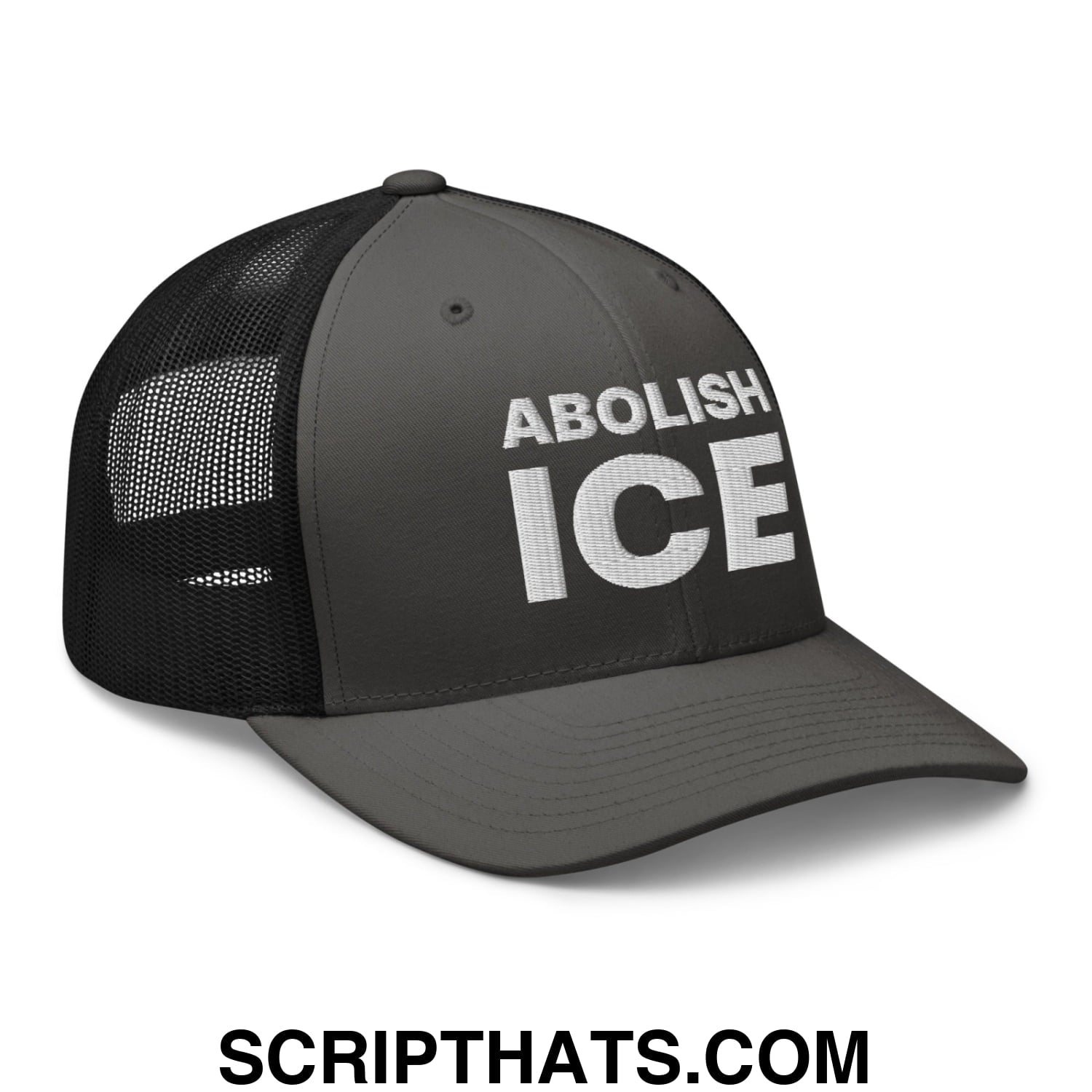 Abolish ICE Embroidered Mesh Trucker Hat