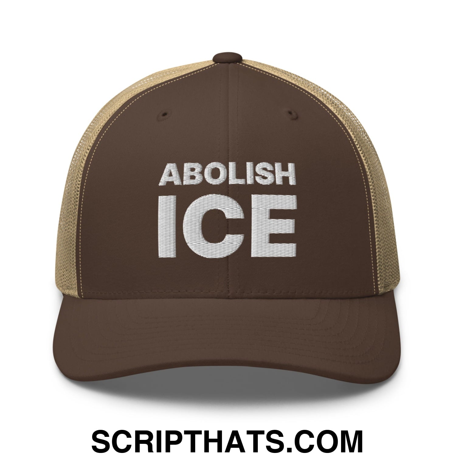 Abolish ICE Embroidered Mesh Trucker Hat