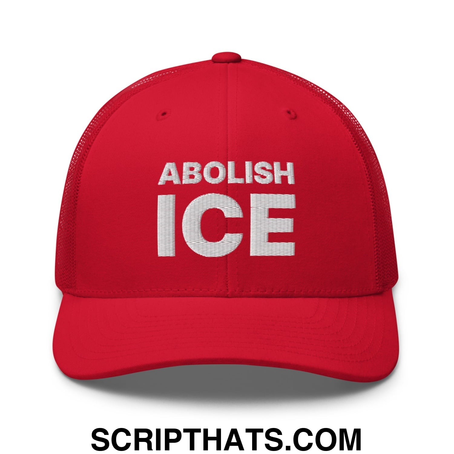 Abolish ICE Embroidered Mesh Trucker Hat