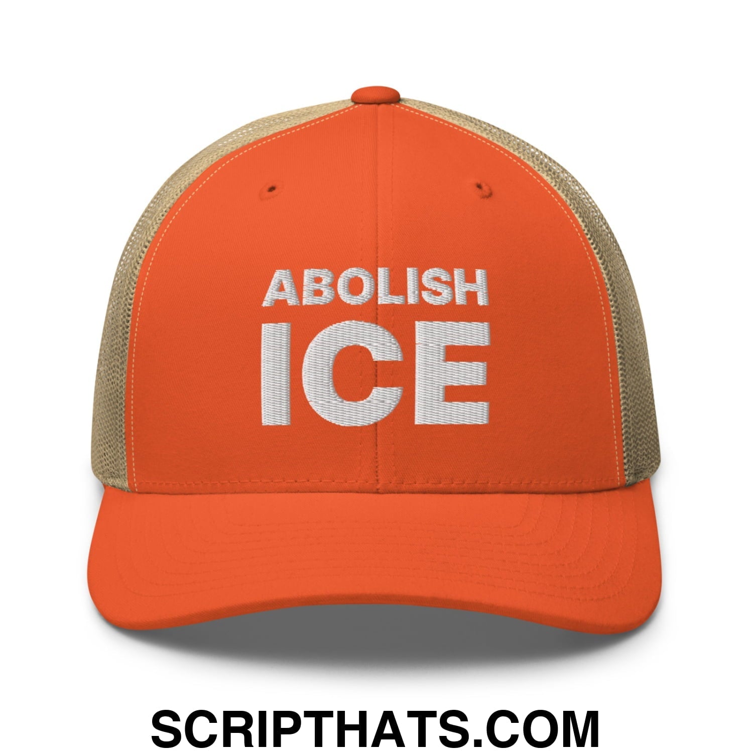 Abolish ICE Embroidered Mesh Trucker Hat