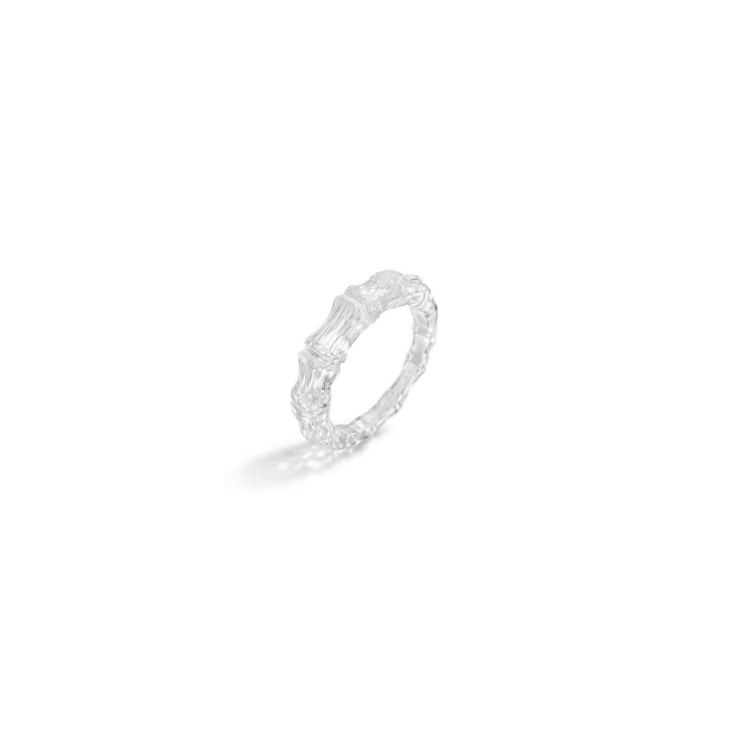 Bamboo Lucite Rings Set of 5