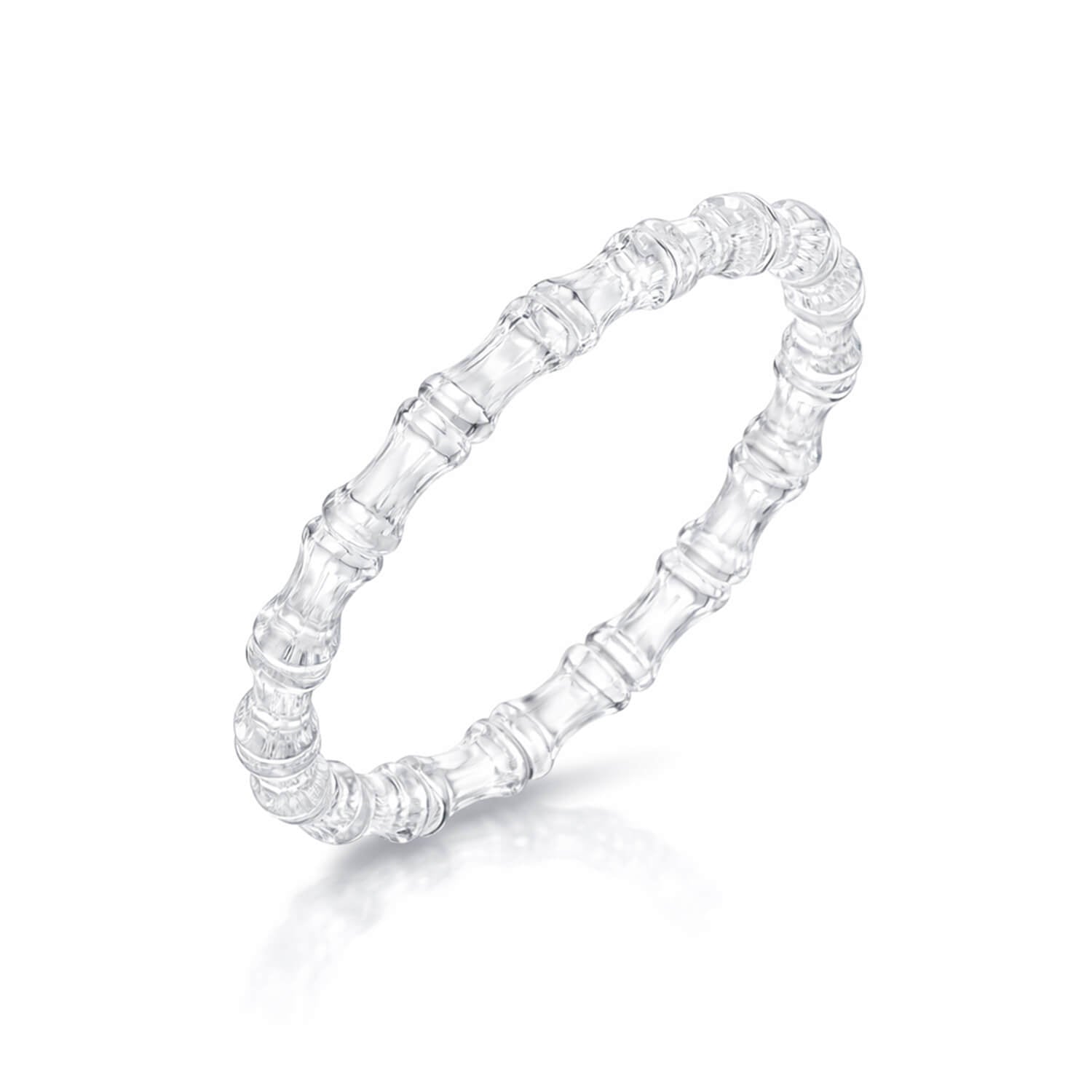Bamboo Lucite Slip On Bangle