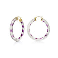 Stripe Painted INSTYLE Lucite Hoop Earrings