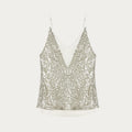 "Dream Catcher" Sequined Net Pattern Fake Two-Piece Deep V Waist Suspender Summer