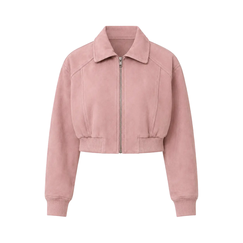 Retro Classic Stand Up Sheep Leather Short Jacket "Witch Game"