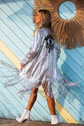 Burning Man Sequin Kimono with Greek Eye